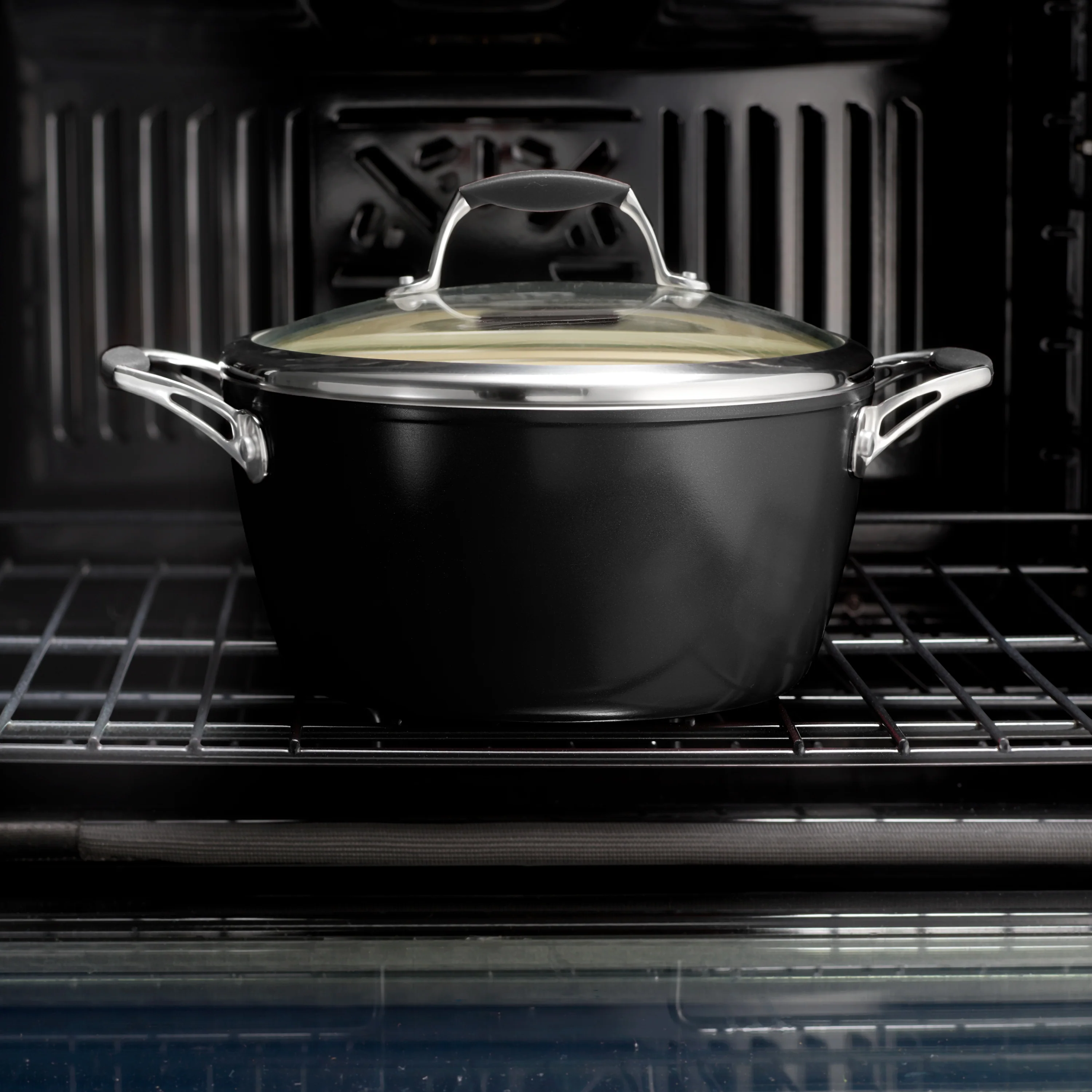 Ceramica Deluxe 11 Inch Ceramic Covered Deep Skillet - Black - Image 6