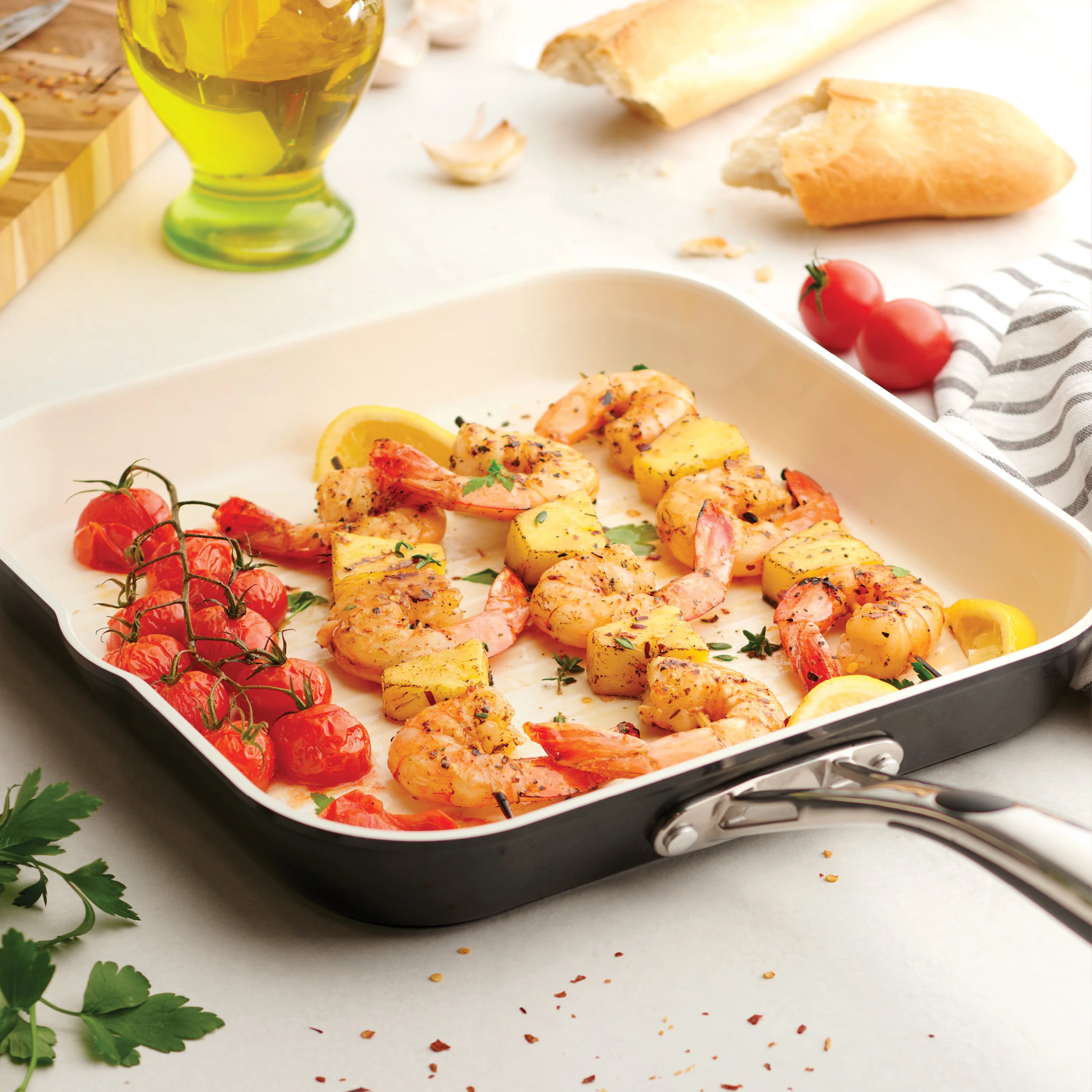 Ceramica Deluxe 11 Inch Ceramic Square Grill Pan - Image 2
