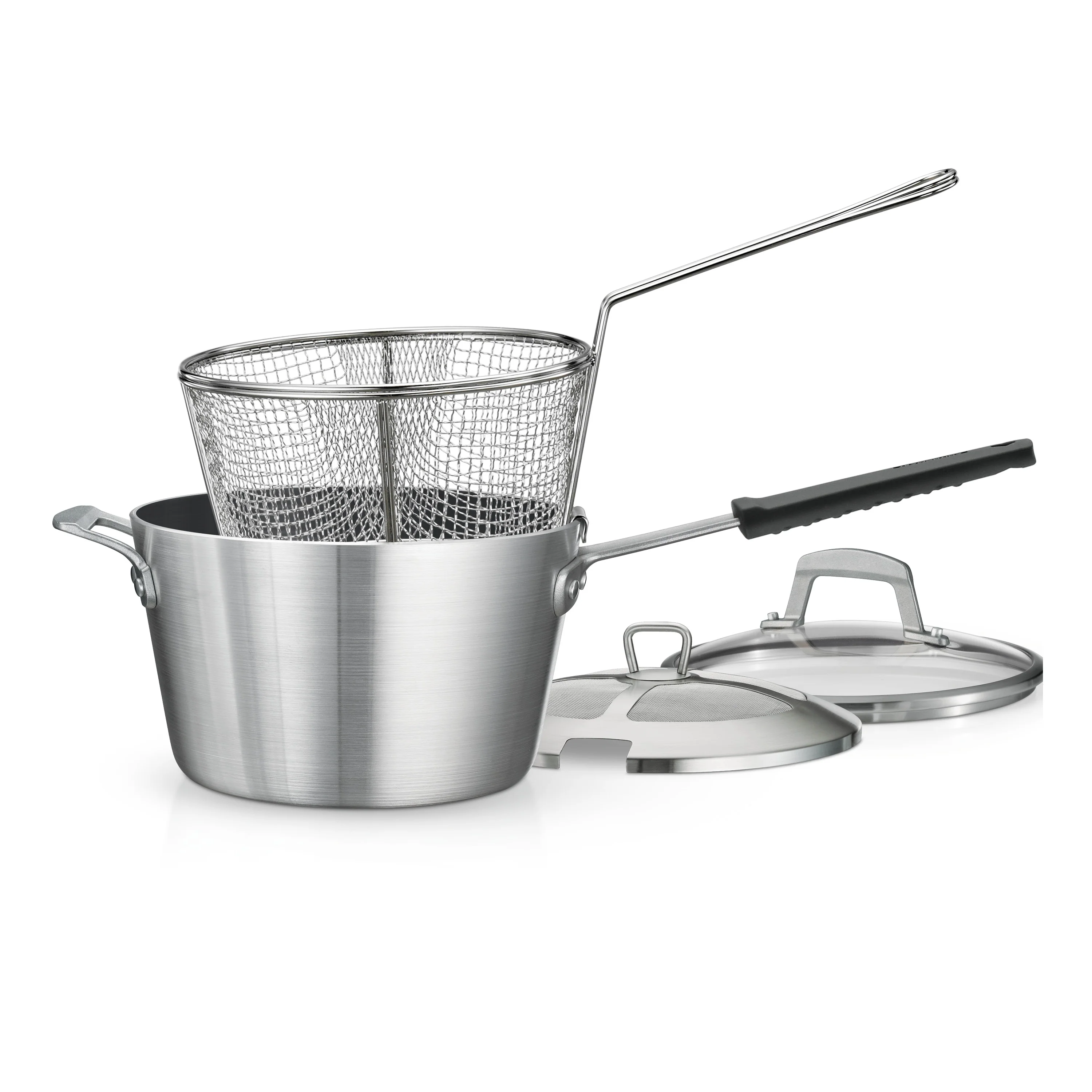 5.5 Quart Aluminum Nonstick Professional Fusion Covered Deep Fryer - Satin - Image 5