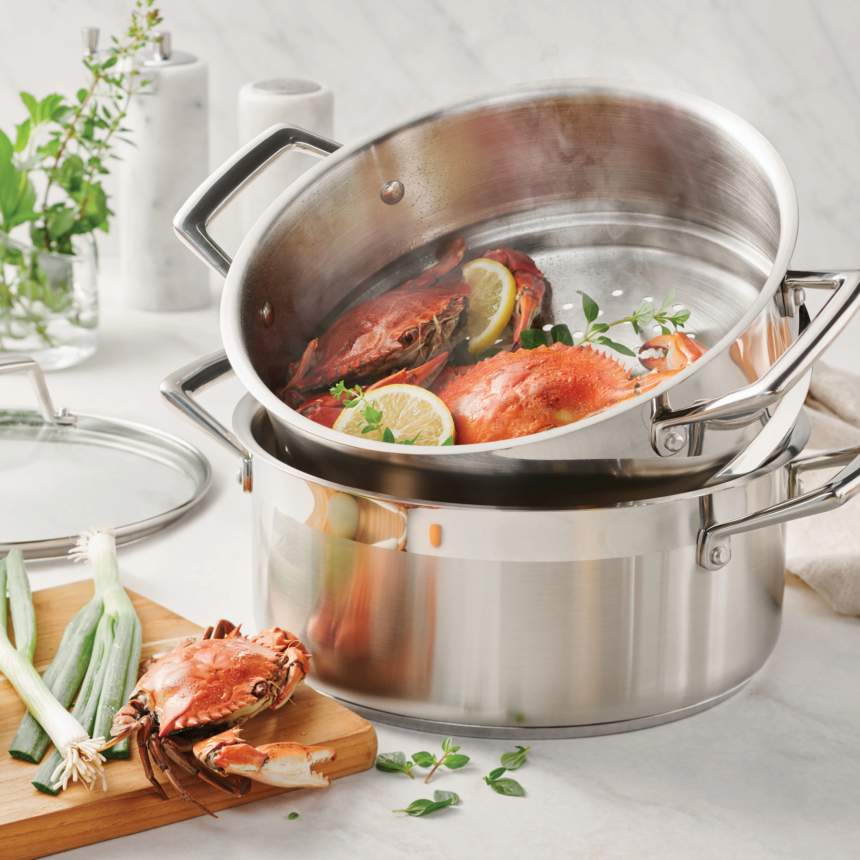 5 Quart Stainless Steel Steamer Set - Image 2