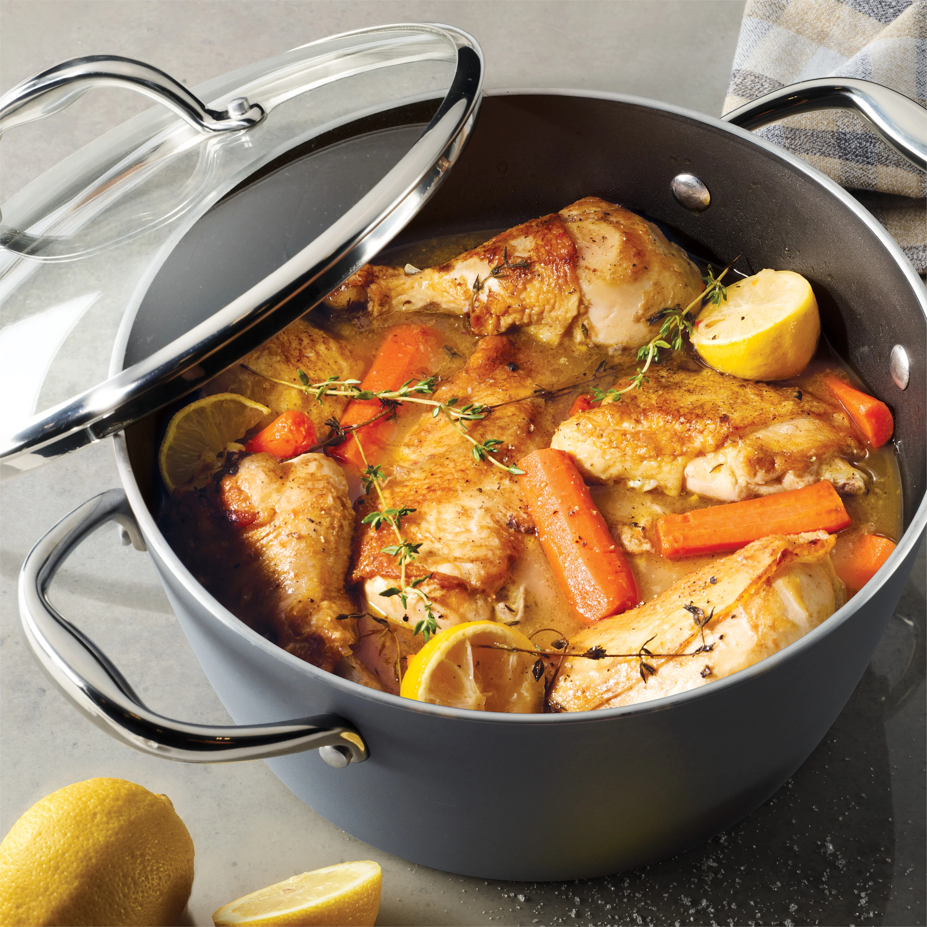 9 Piece Induction Nonstick Cookware Set - Slate Gray - Image 24