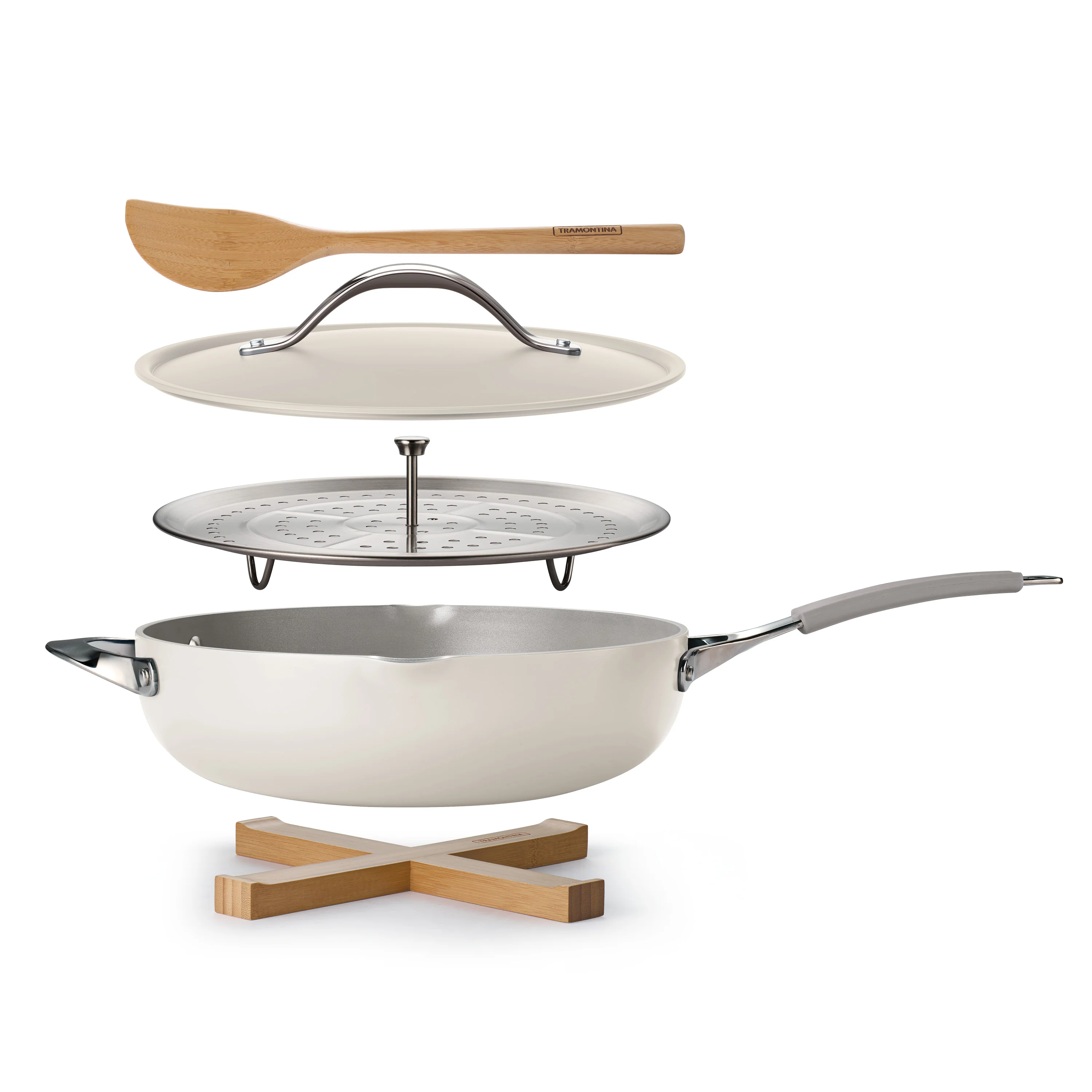 All in One Plus Pan, 5 Quart Ceramic Non Stick - Image 13