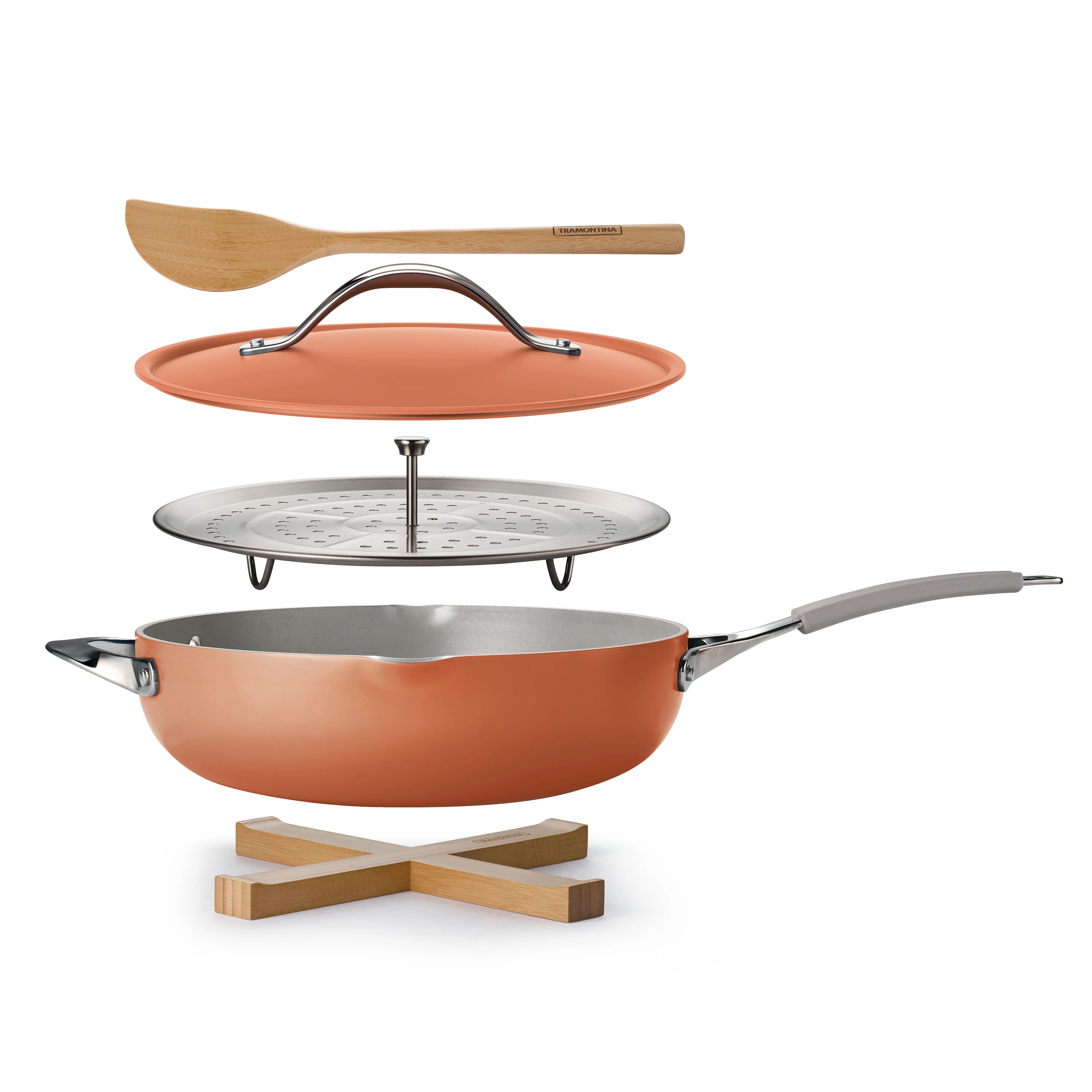 All in One Plus Pan, 5 Quart Ceramic Non Stick - Image 14