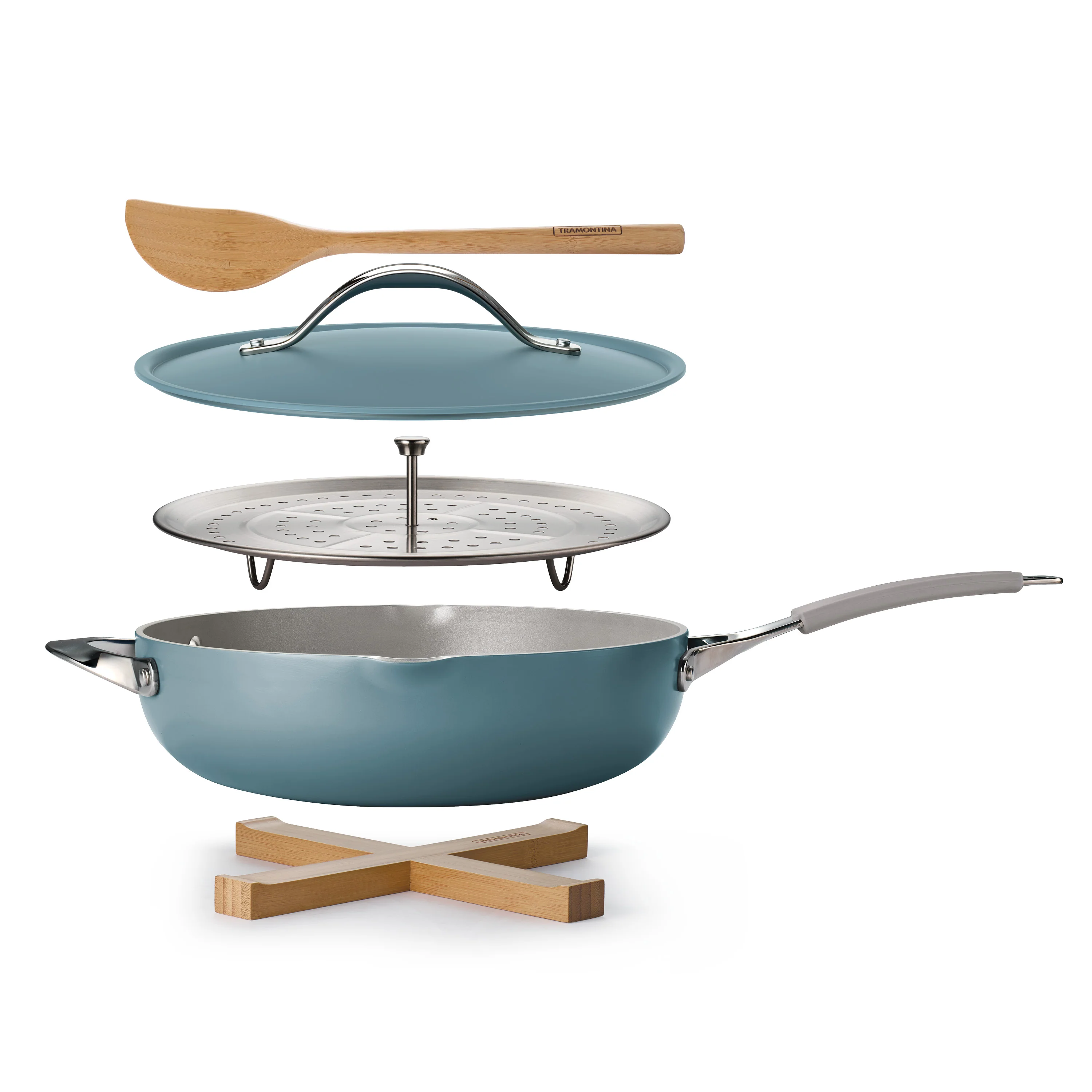 All in One Plus Pan, 5 Quart Ceramic Non Stick - Image 15