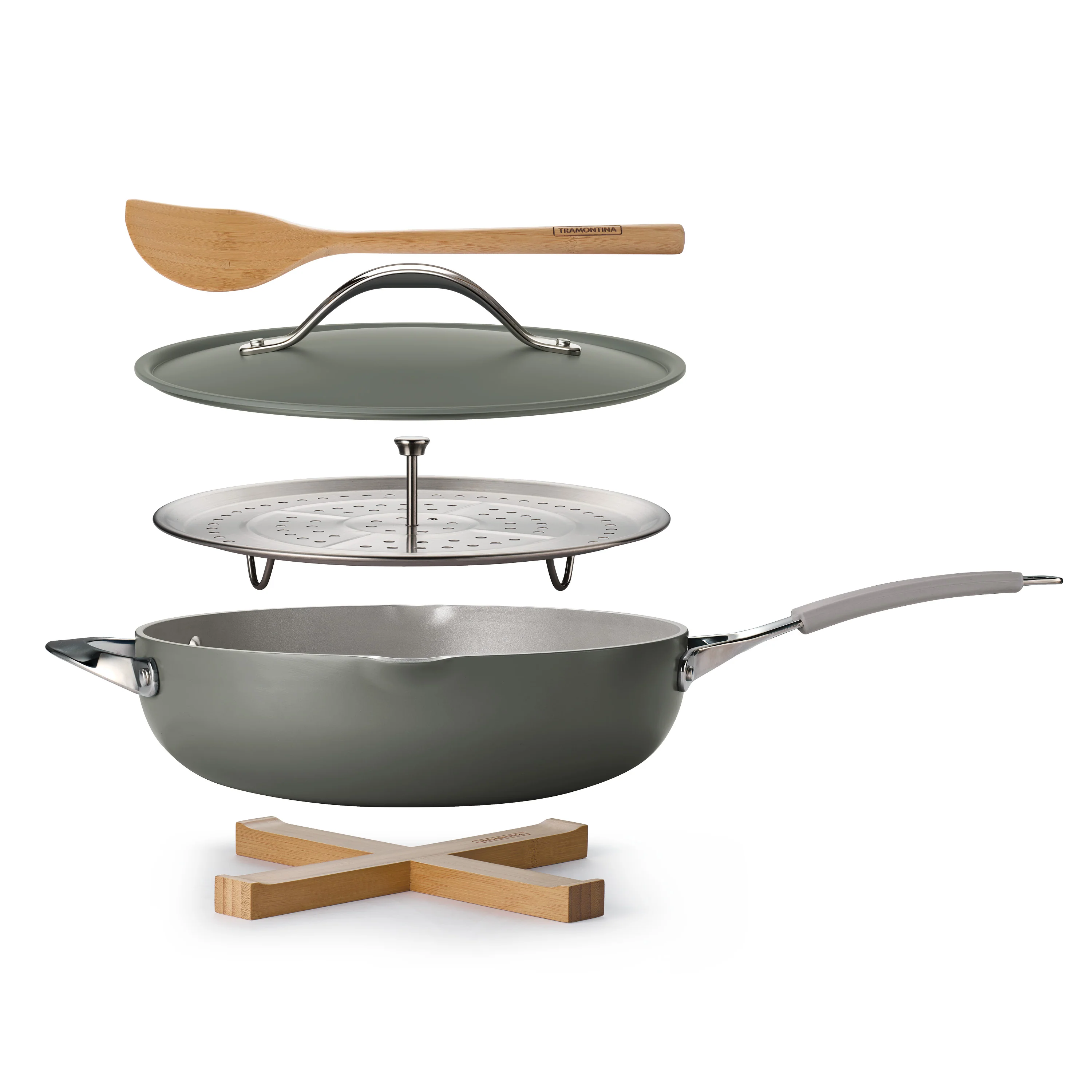 All in One Plus Pan, 5 Quart Ceramic Non Stick - Image 17