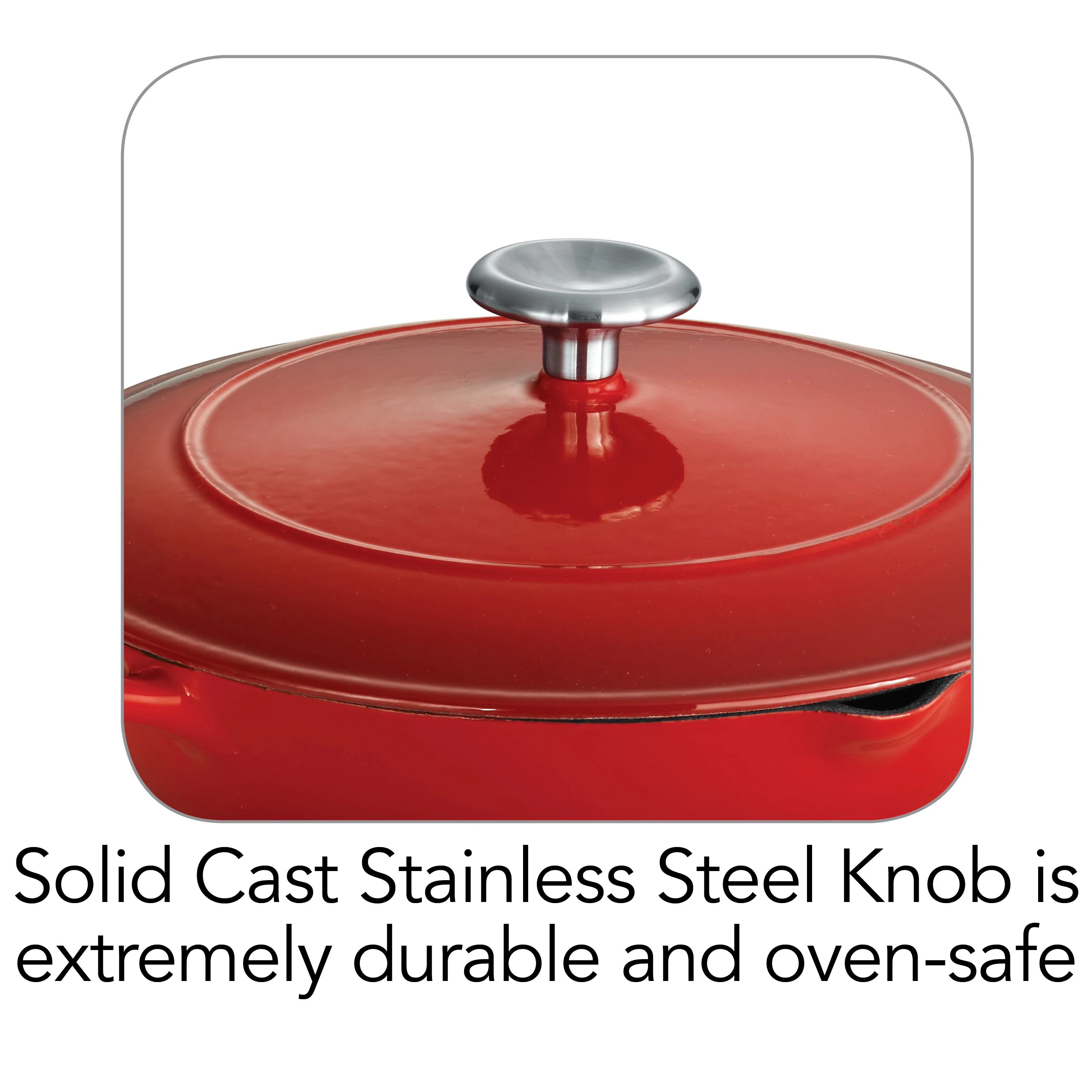 Bestow 10 in Enameled Cast-Iron  Covered Skillet - Gradated Red - Image 4