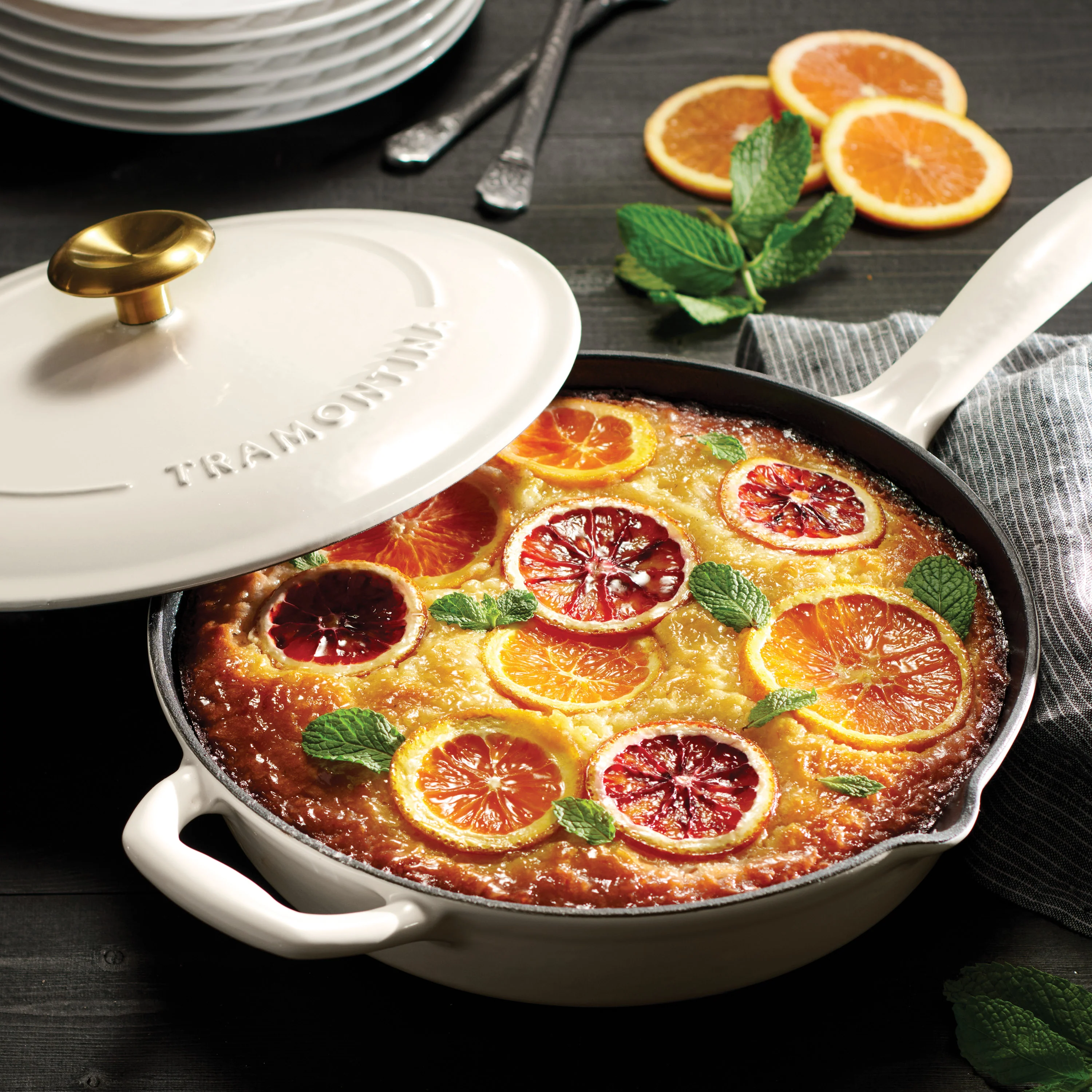 Bestow 10 Inch Enameled Cast-Iron  Covered Skillet - Image 2