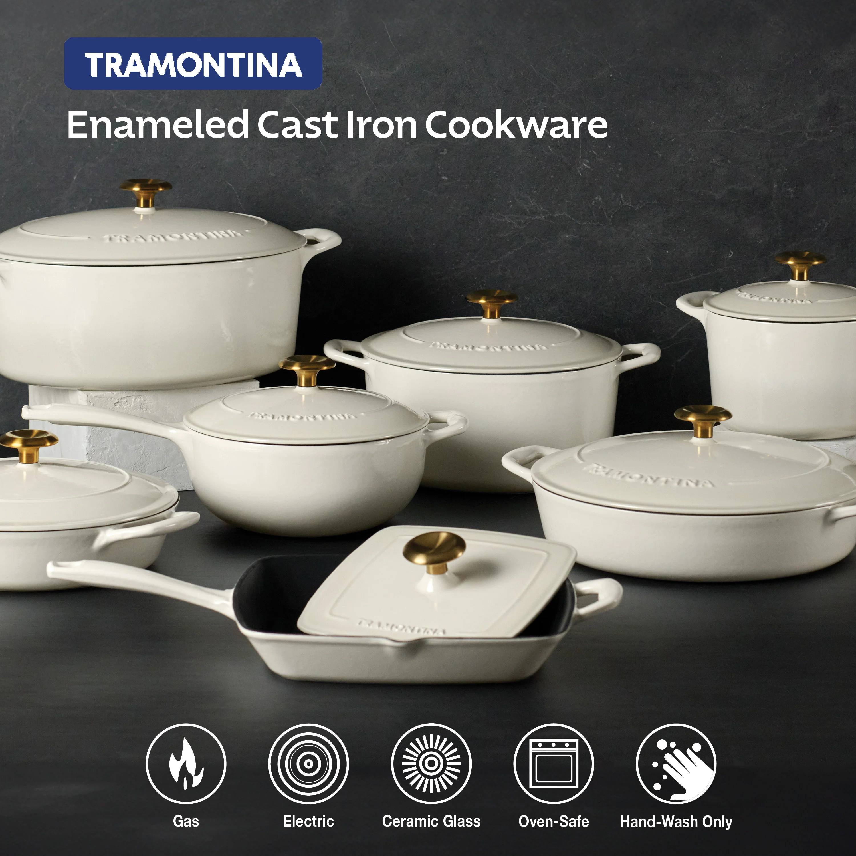 Bestow 10 Inch Enameled Cast-Iron  Covered Skillet - Image 8