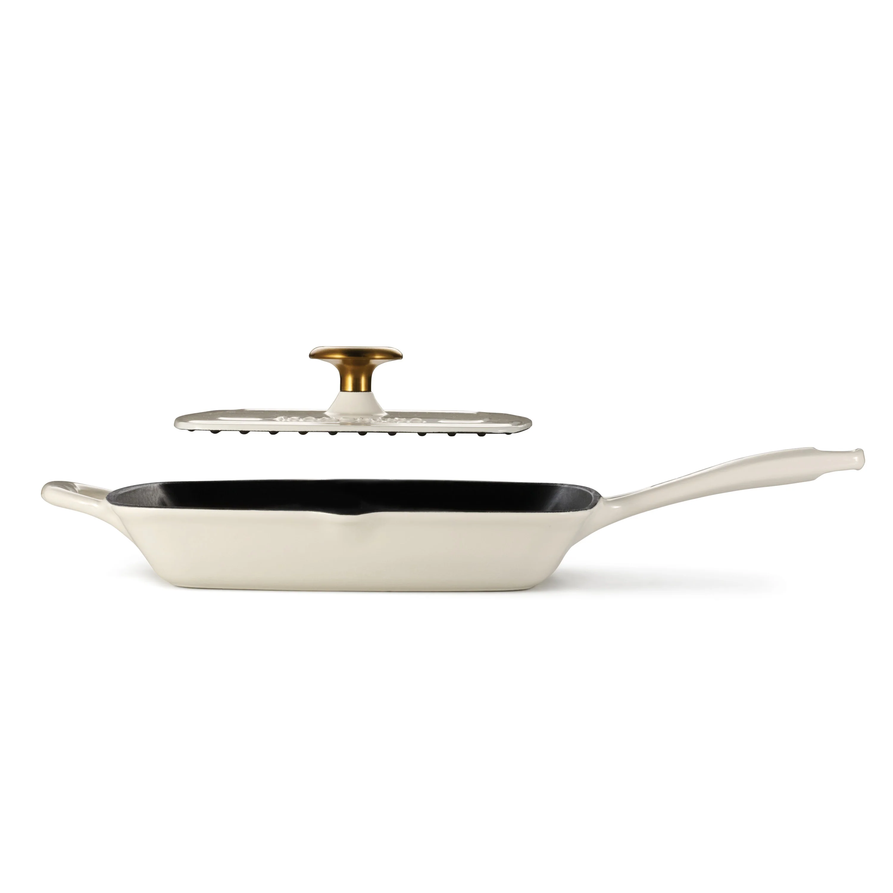 Bestow 11 Inch Enameled Cast-Iron  Grill Pan with Press - Image 4