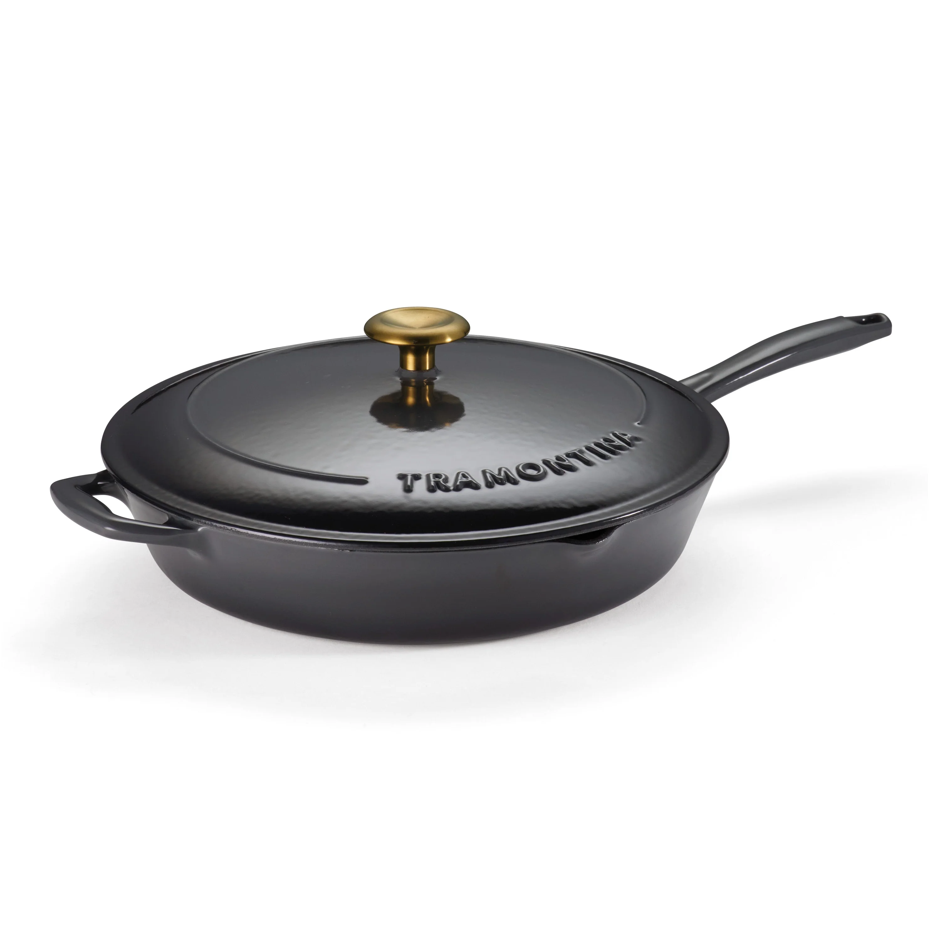 Bestow 12 Inch Enameled Cast Iron Skillet with Lid - Image 3