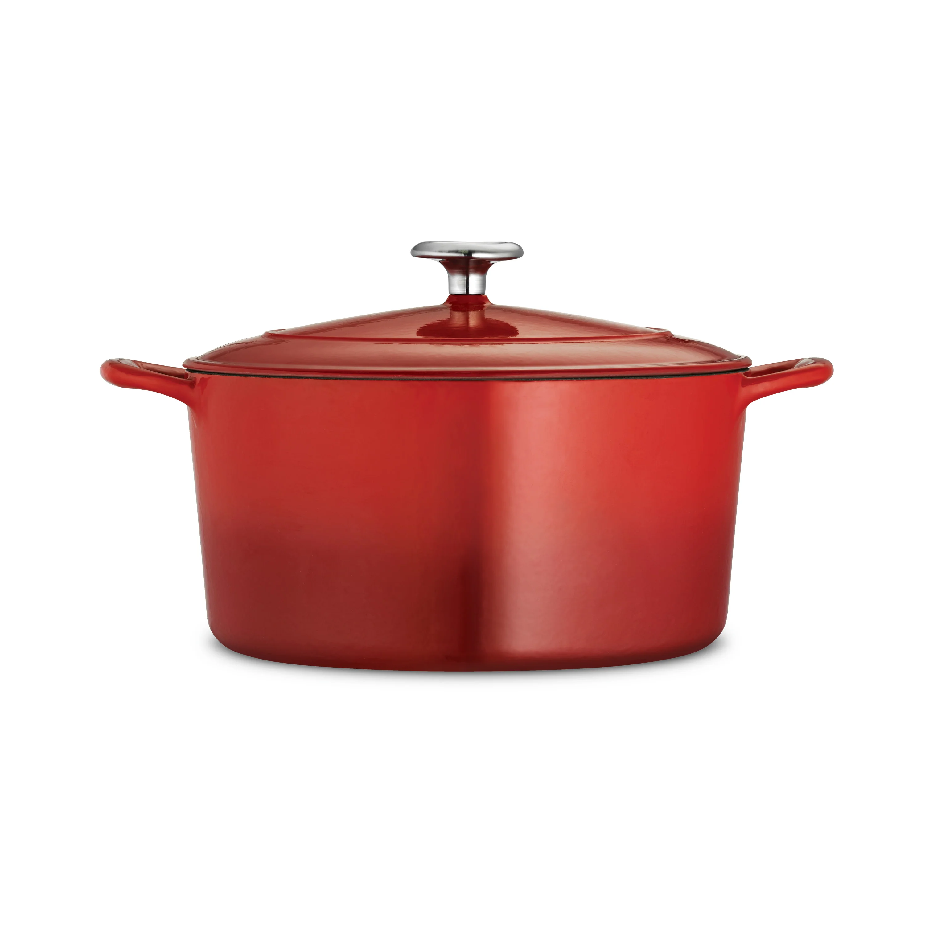 Bestow 6.5 Qt Enameled Cast-Iron  Covered Round Dutch Oven - Gradated Red - Image 7