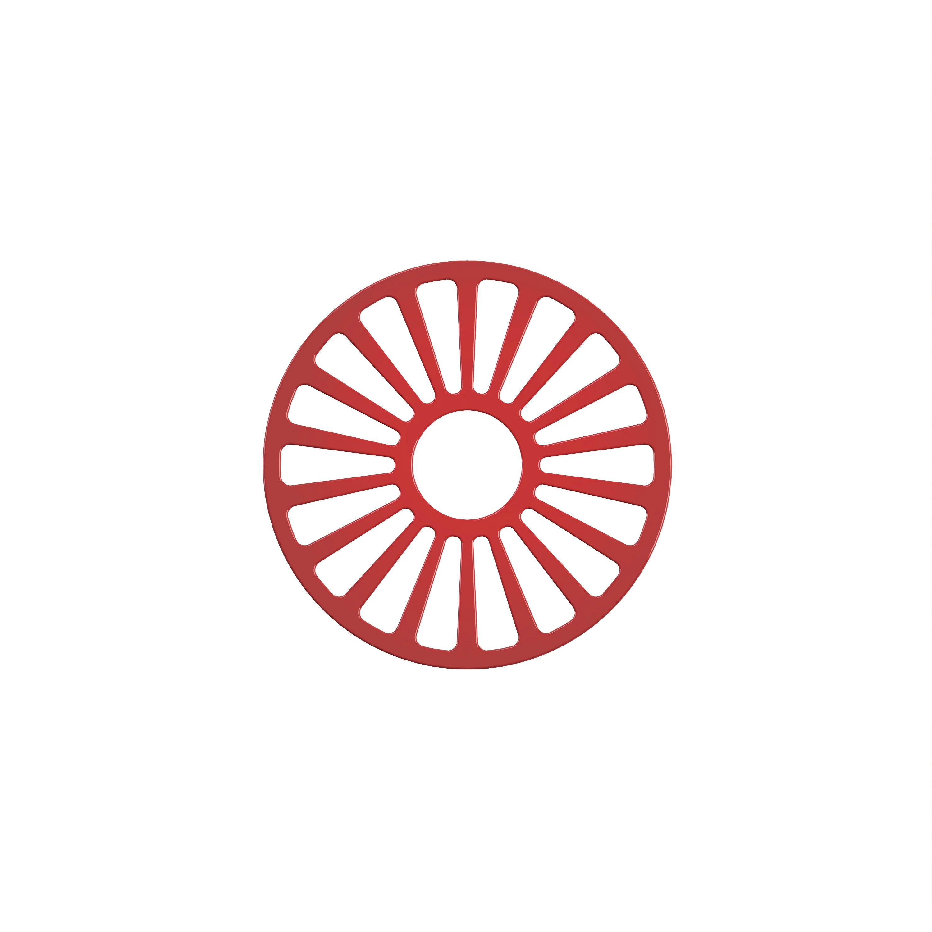 Bestow 7 in Enameled Cast-Iron  Round Trivet - Gradated Red - Image 3