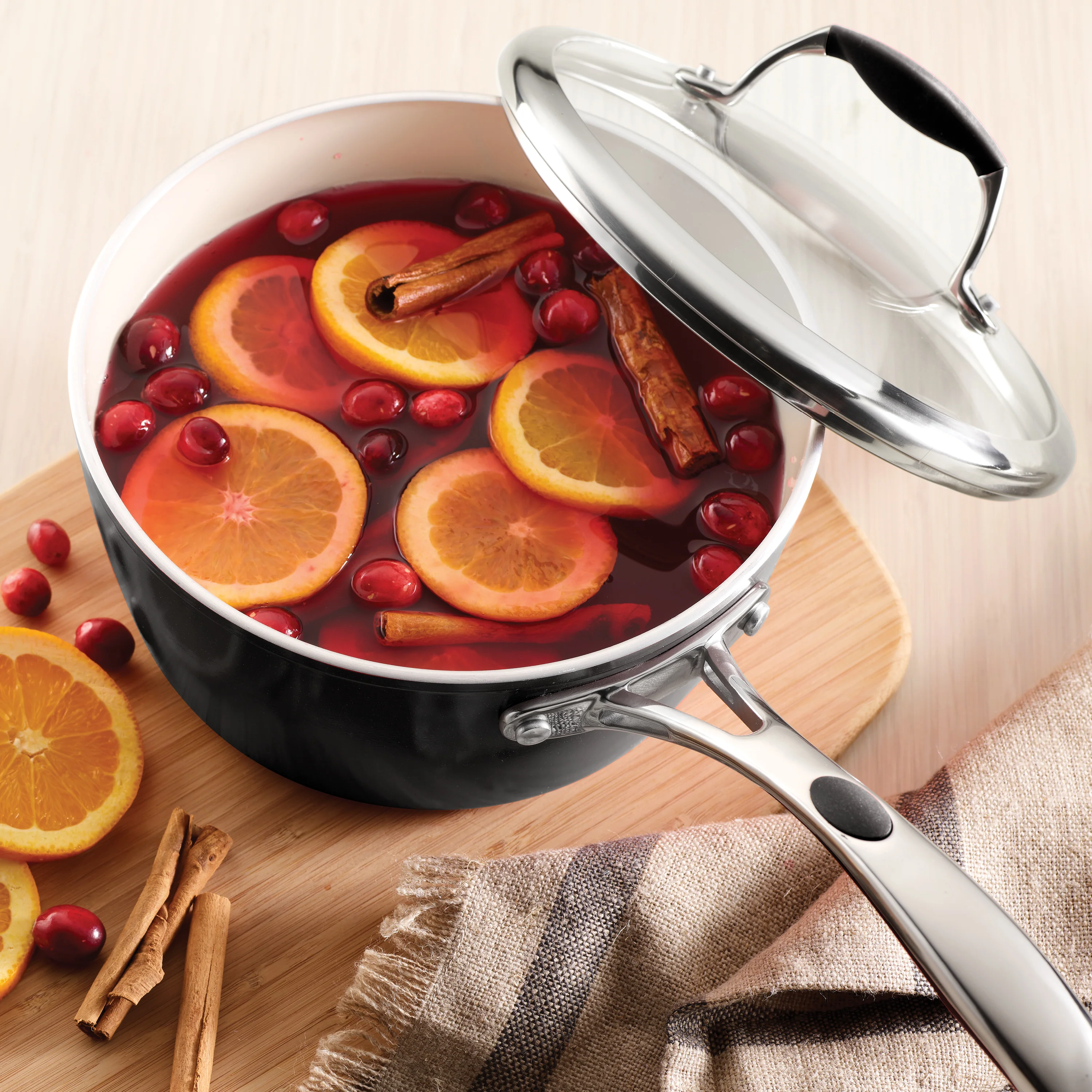 Ceramica Deluxe Ceramic Sauce Pan with Lid - Image 3