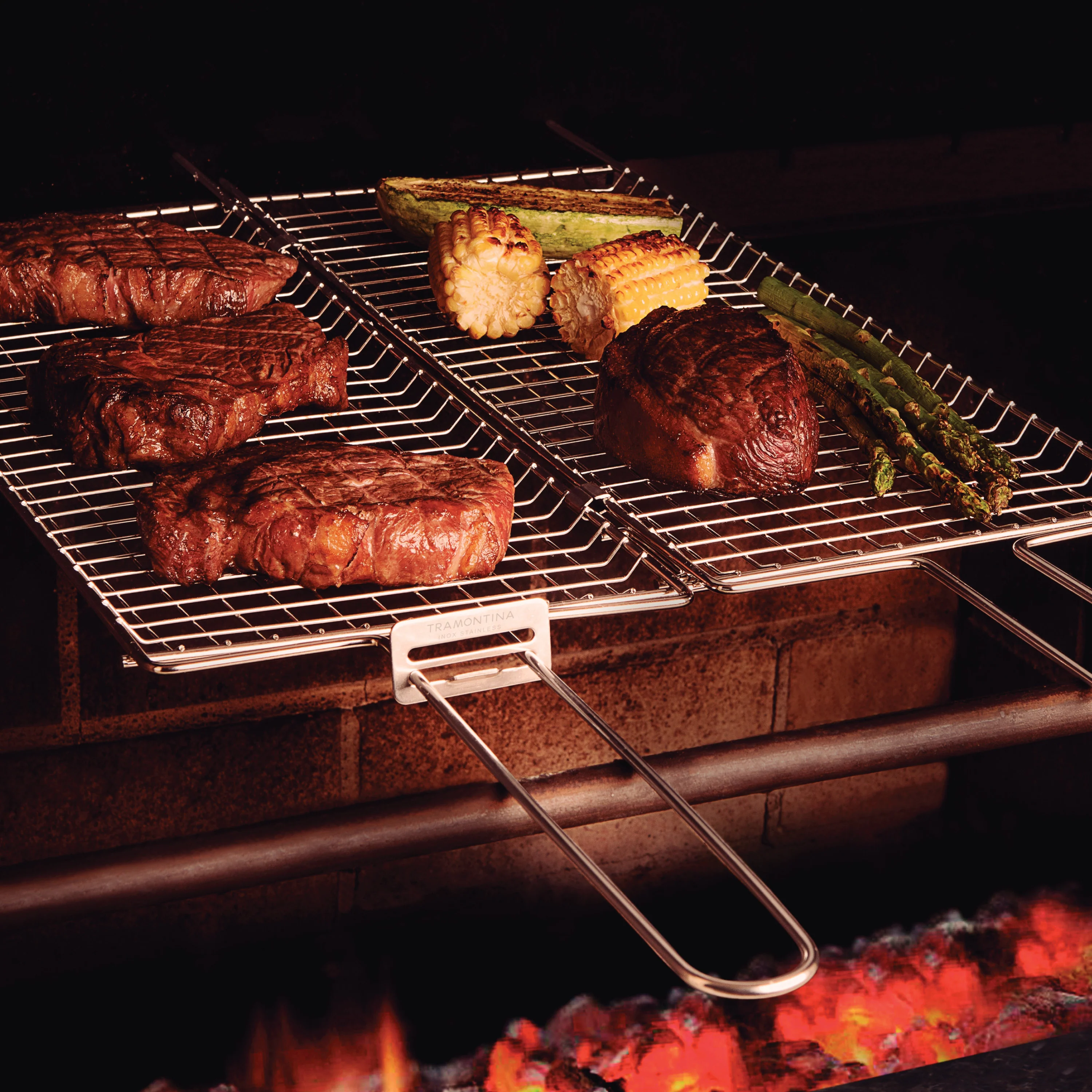Churrasco BBQ Stainless Steel Flat Grill Basket - Image 3