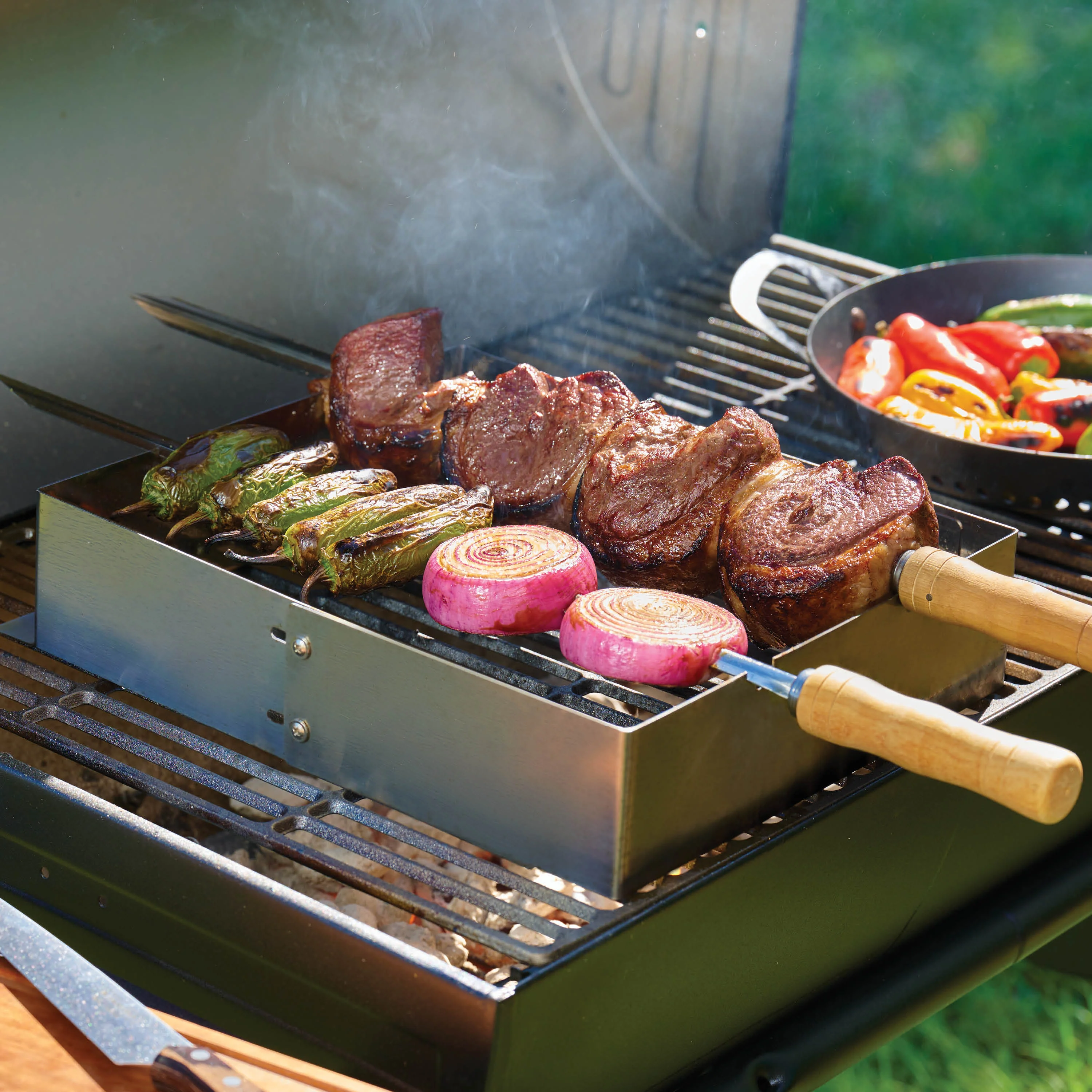 Churrasco BBQ Stainless Steel Skewer and Grill Rack Set - Image 5