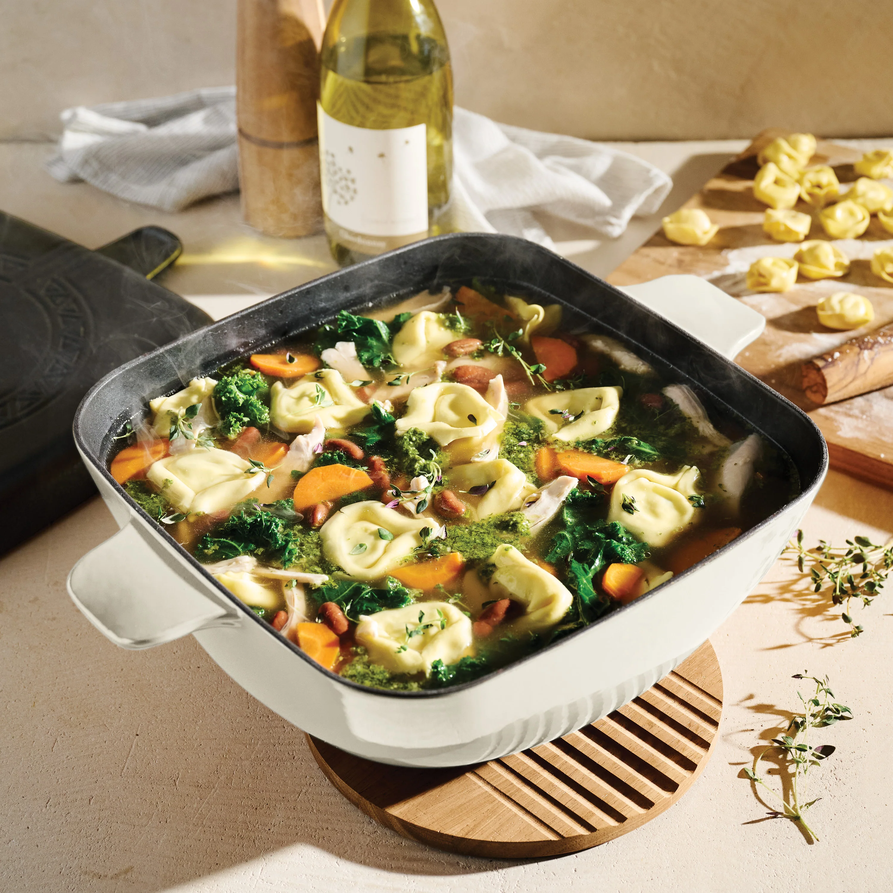 Cultura 6.5 Quart Enameled Cast Iron Multi-Cooker with Reversible Lid - Image 12