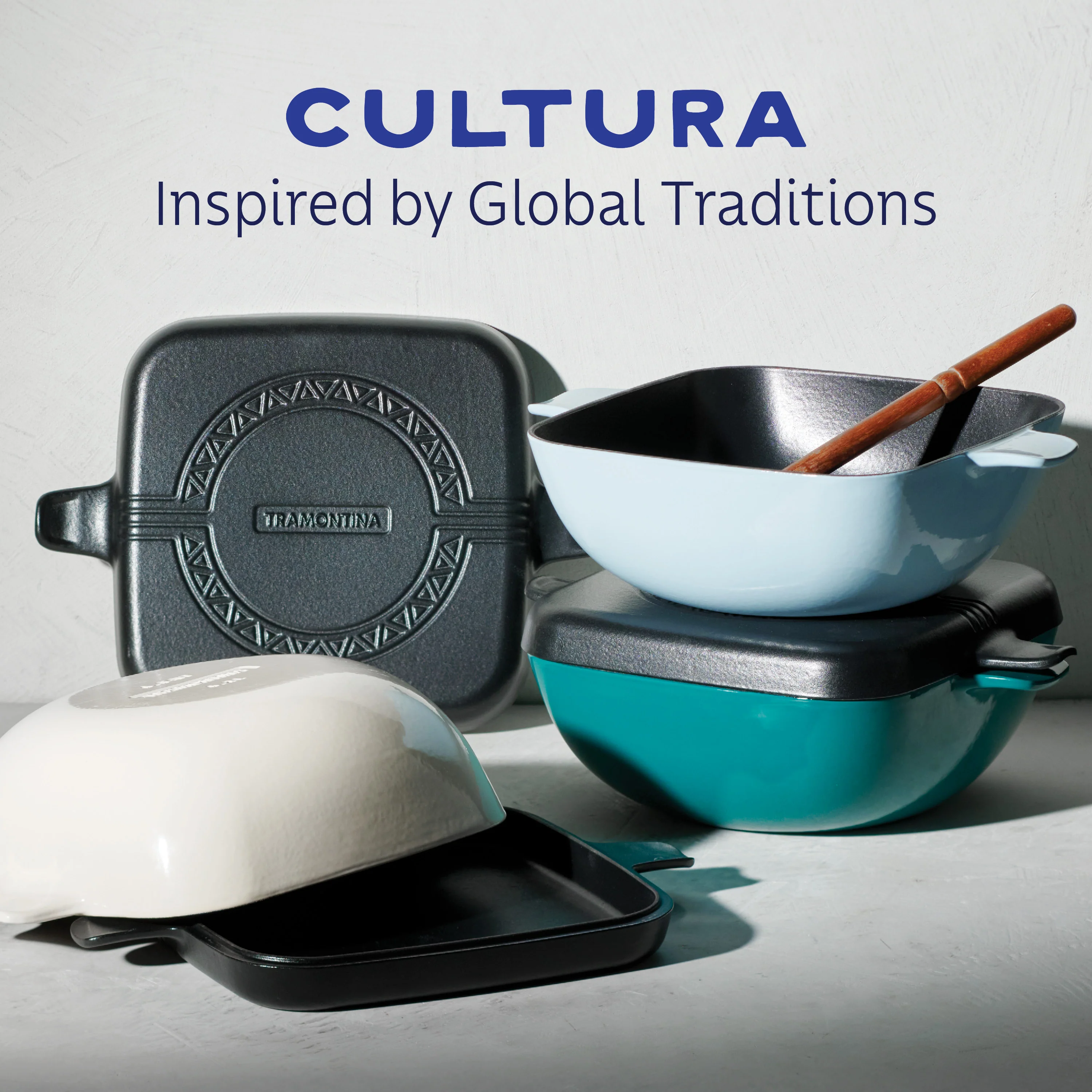 Cultura 6.5 Quart Enameled Cast Iron Multi-Cooker with Reversible Lid - Image 7