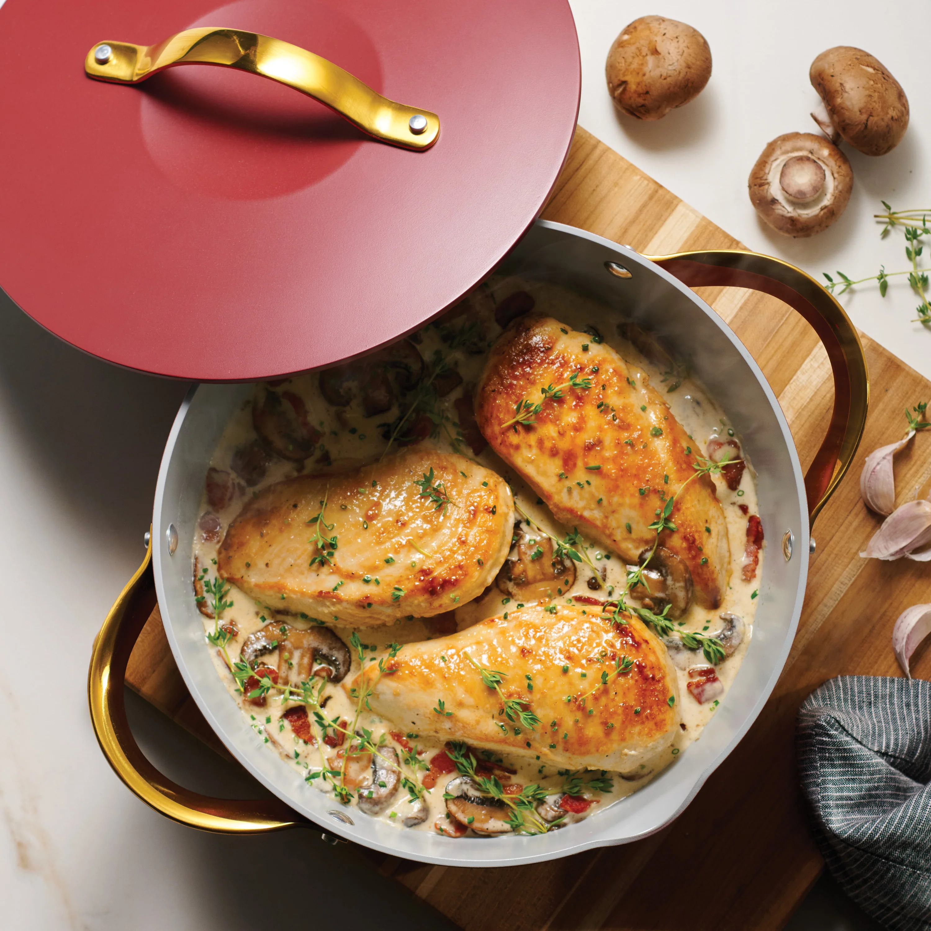 Fiora 4.25 Quart Multipurpose Ceramic Nonstick Pan - Image 2