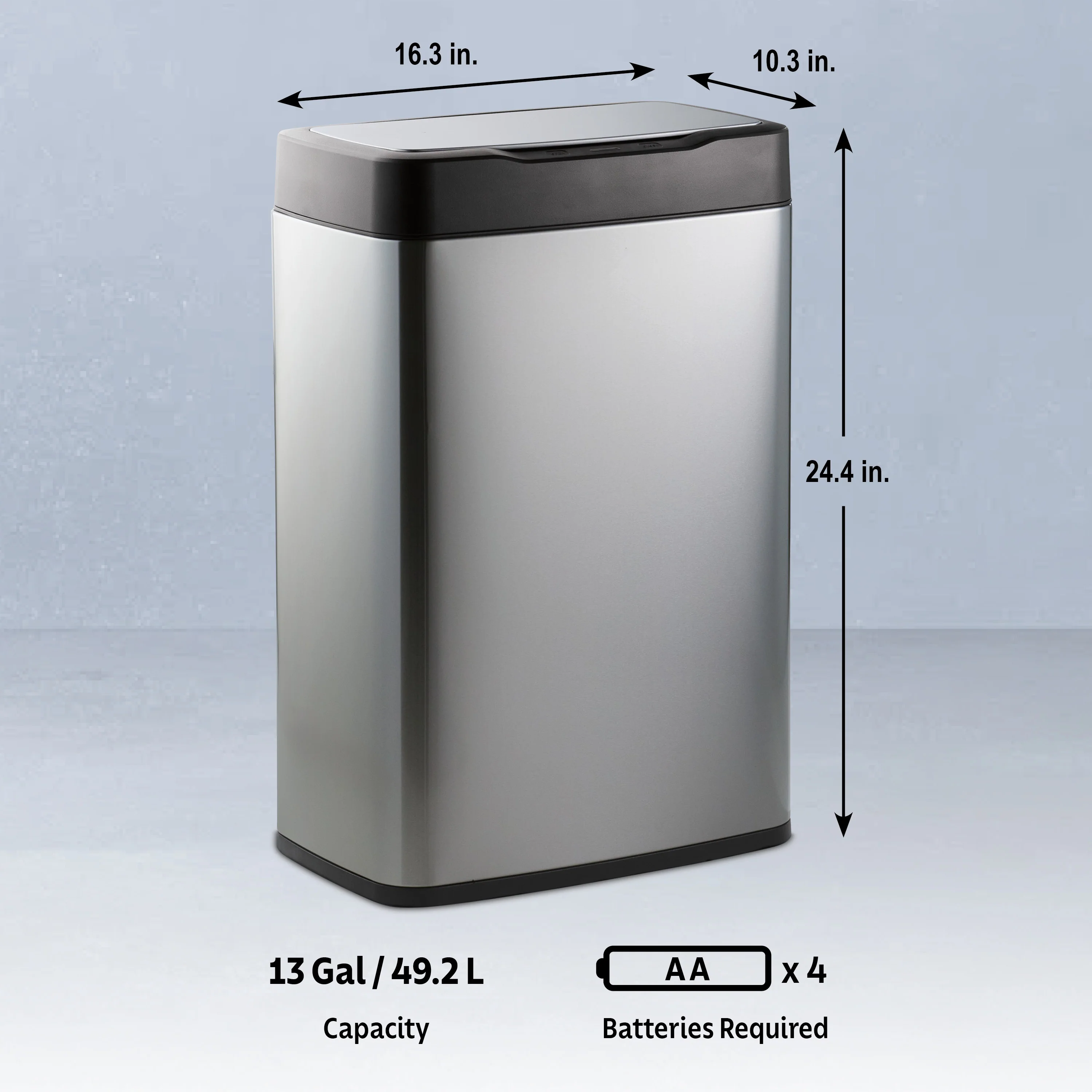 Large Stainless Steel Sensor Bin - Image 5
