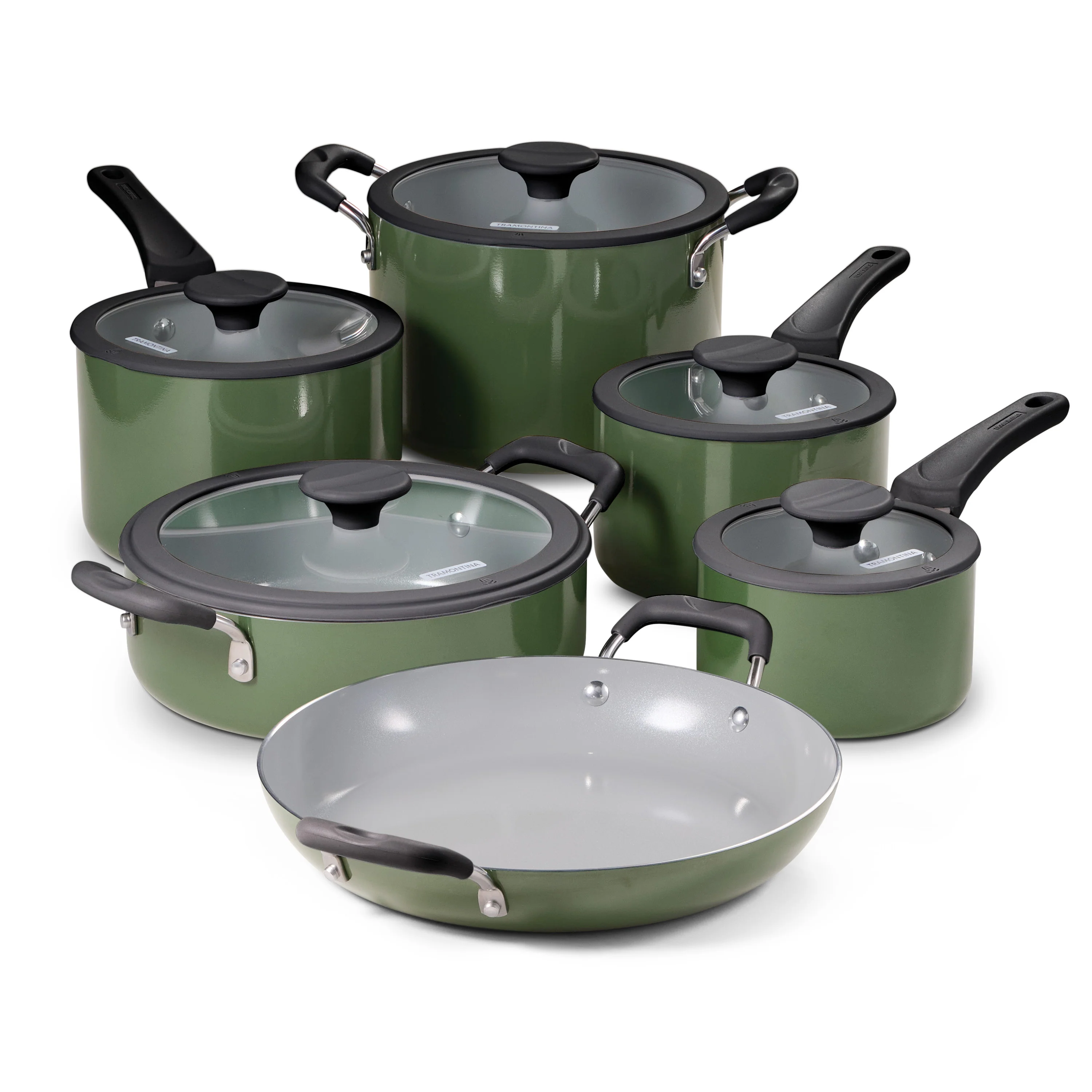 Nesting 11 Piece Ceramic Nonstick Cookware Set - Image 19