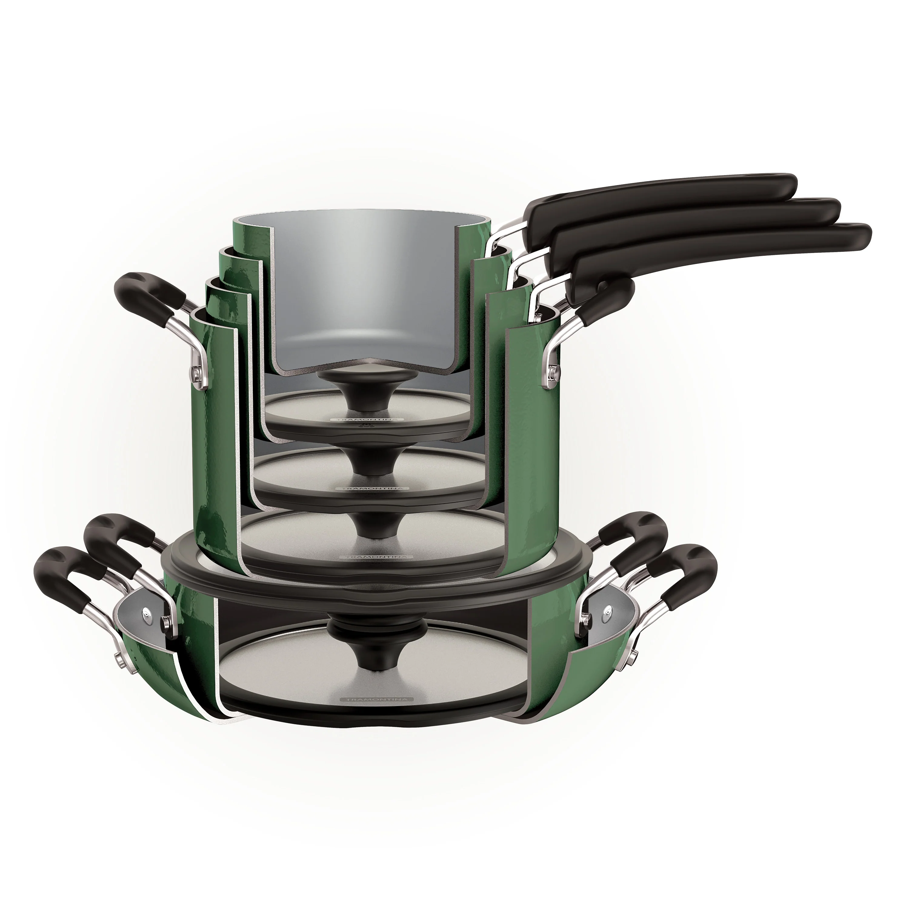 Nesting 11 Piece Ceramic Nonstick Cookware Set - Image 21