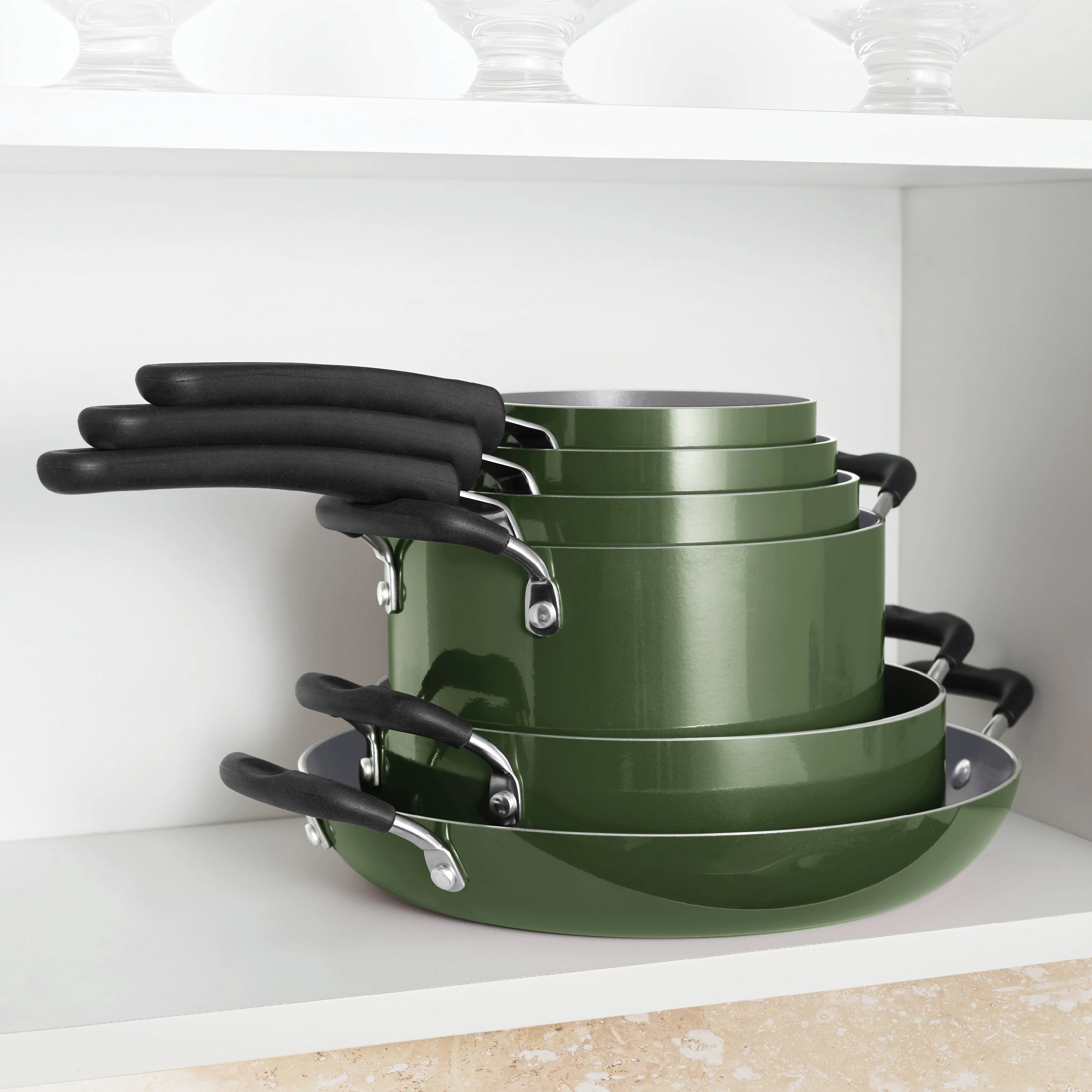 Nesting 11 Piece Ceramic Nonstick Cookware Set - Image 25