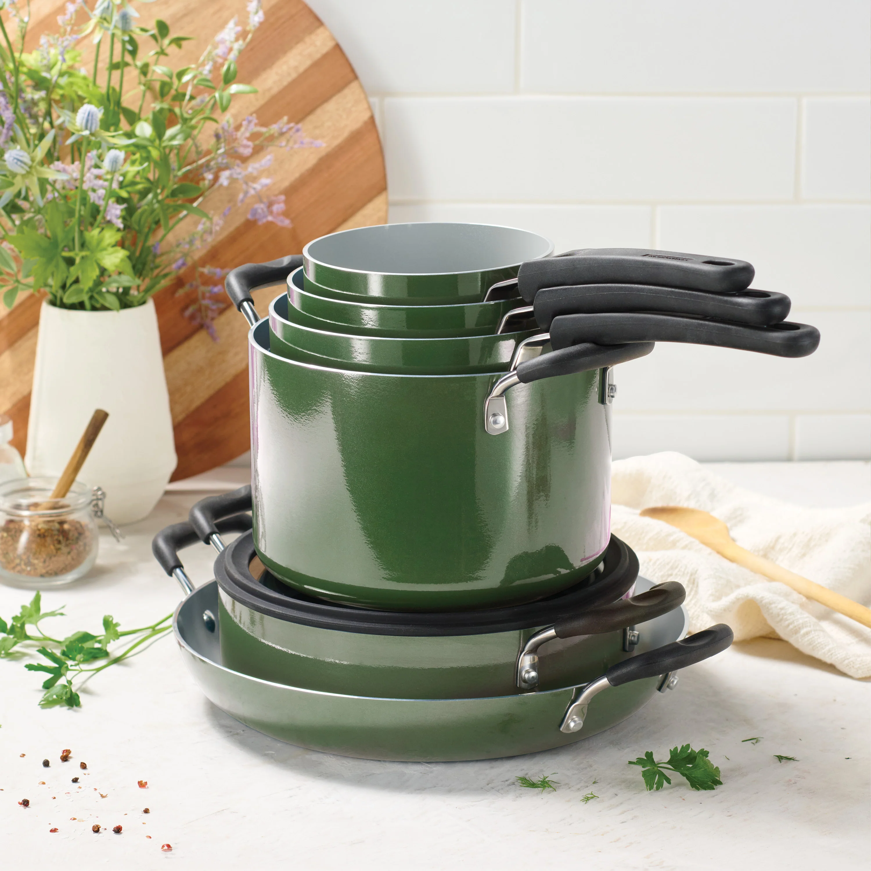 Nesting 11 Piece Ceramic Nonstick Cookware Set - Image 27