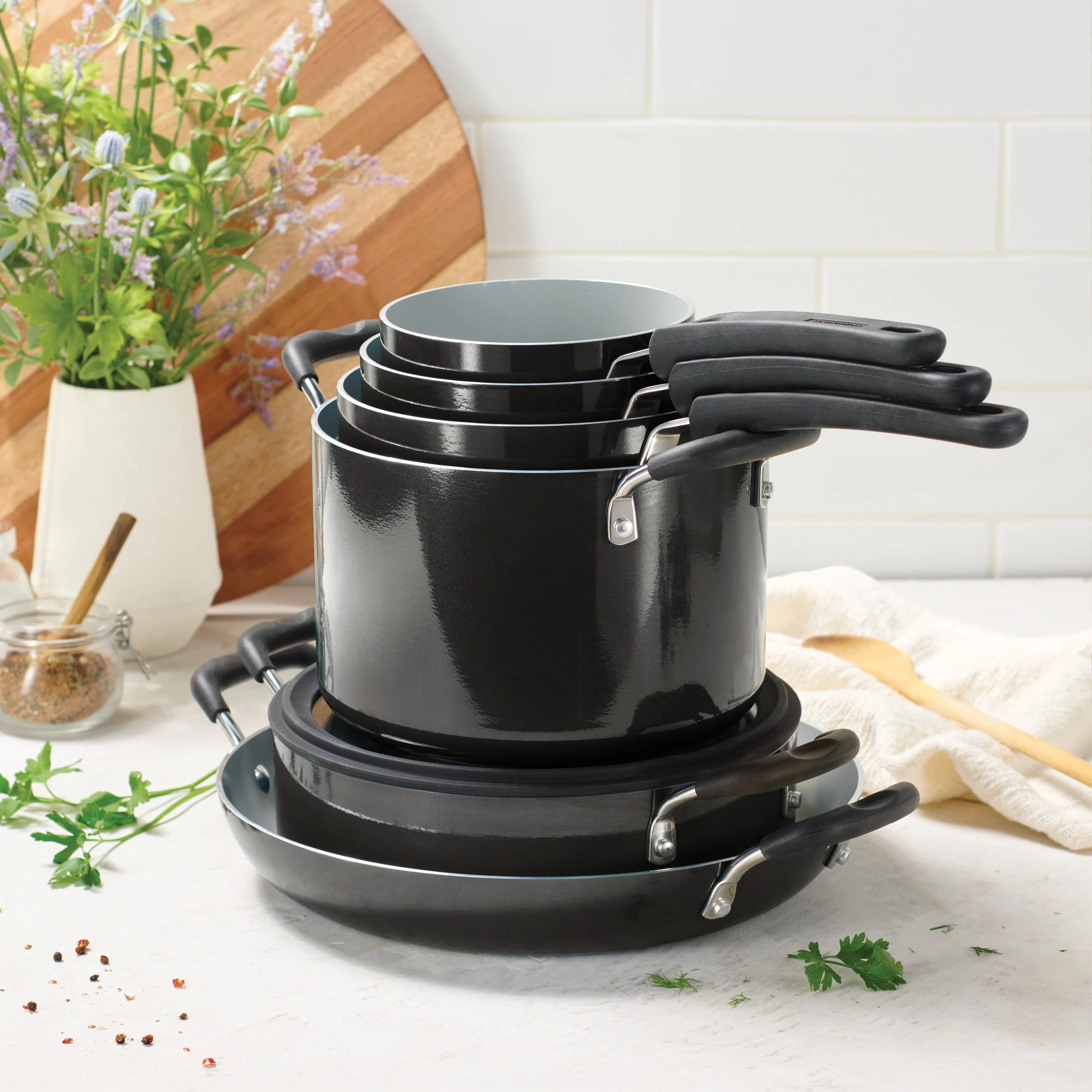 Nesting 11 Piece Ceramic Nonstick Cookware Set - Image 51