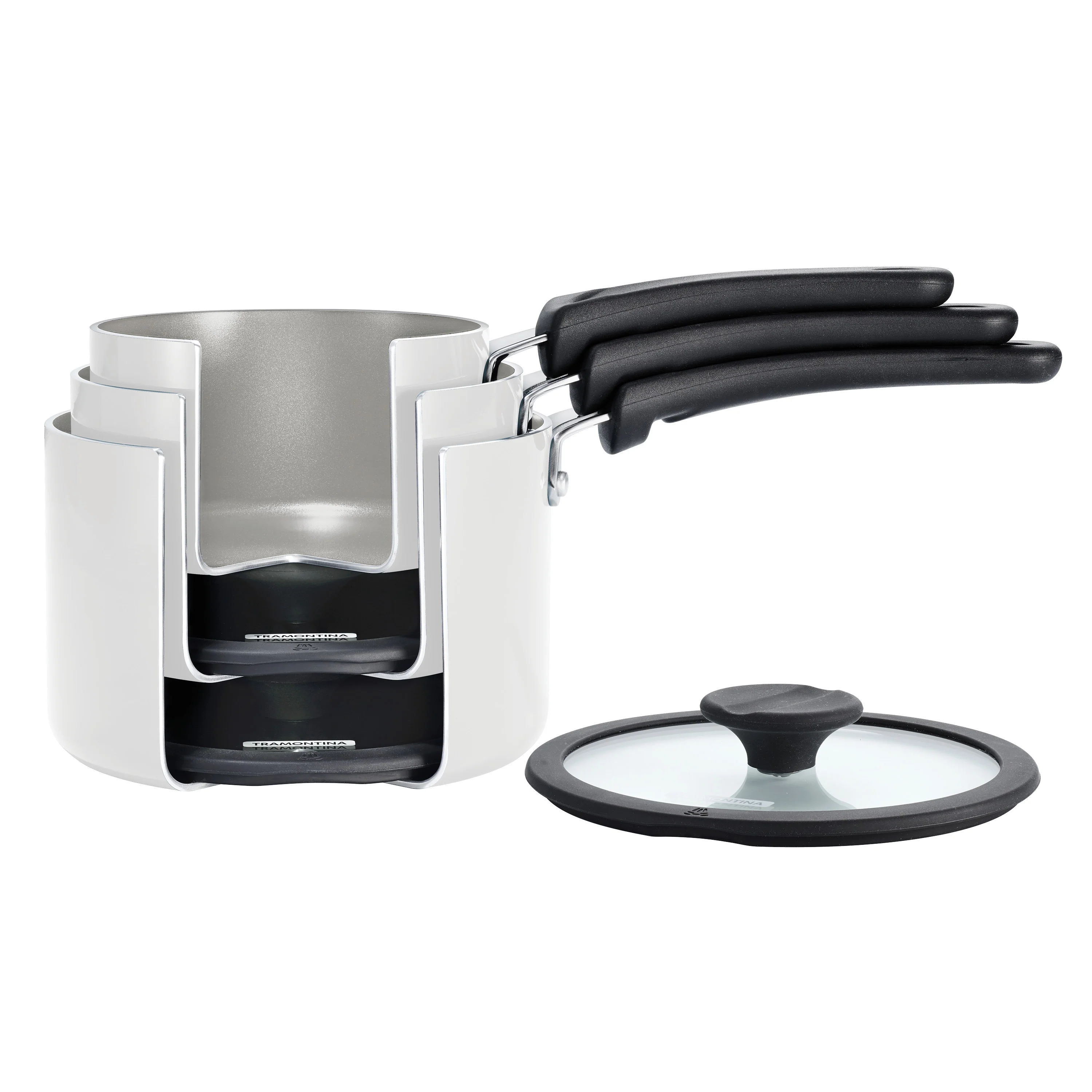 Nesting 6 Piece Ceramic Nonstick Cookware Set - Image 3