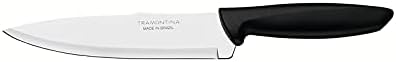 7" Chef's Knife Plenus Cutlery Stainless Steel Black Polypropylene Handle - Image 3
