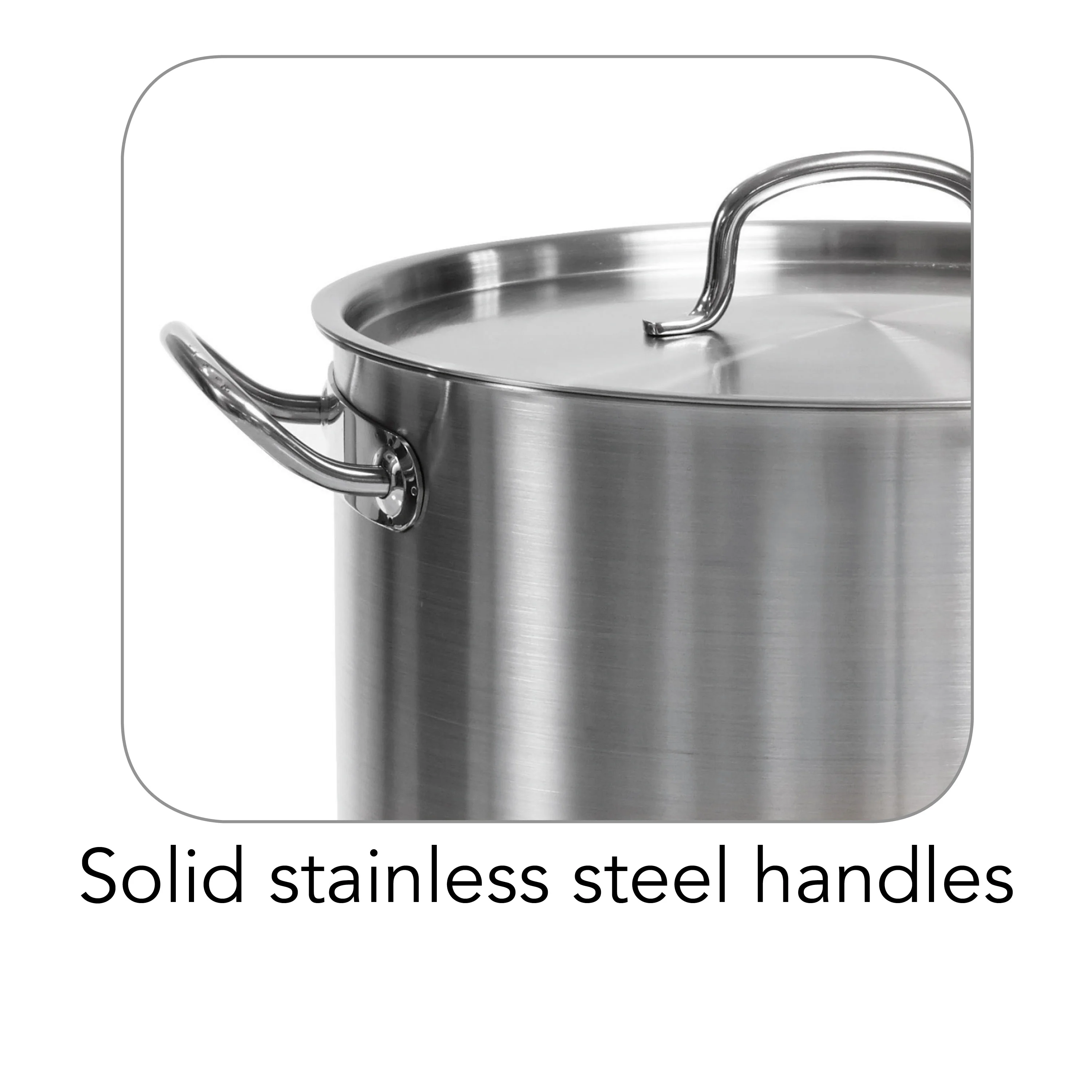 Pro Line Stainless Steel Covered Stock Pot - Image 4