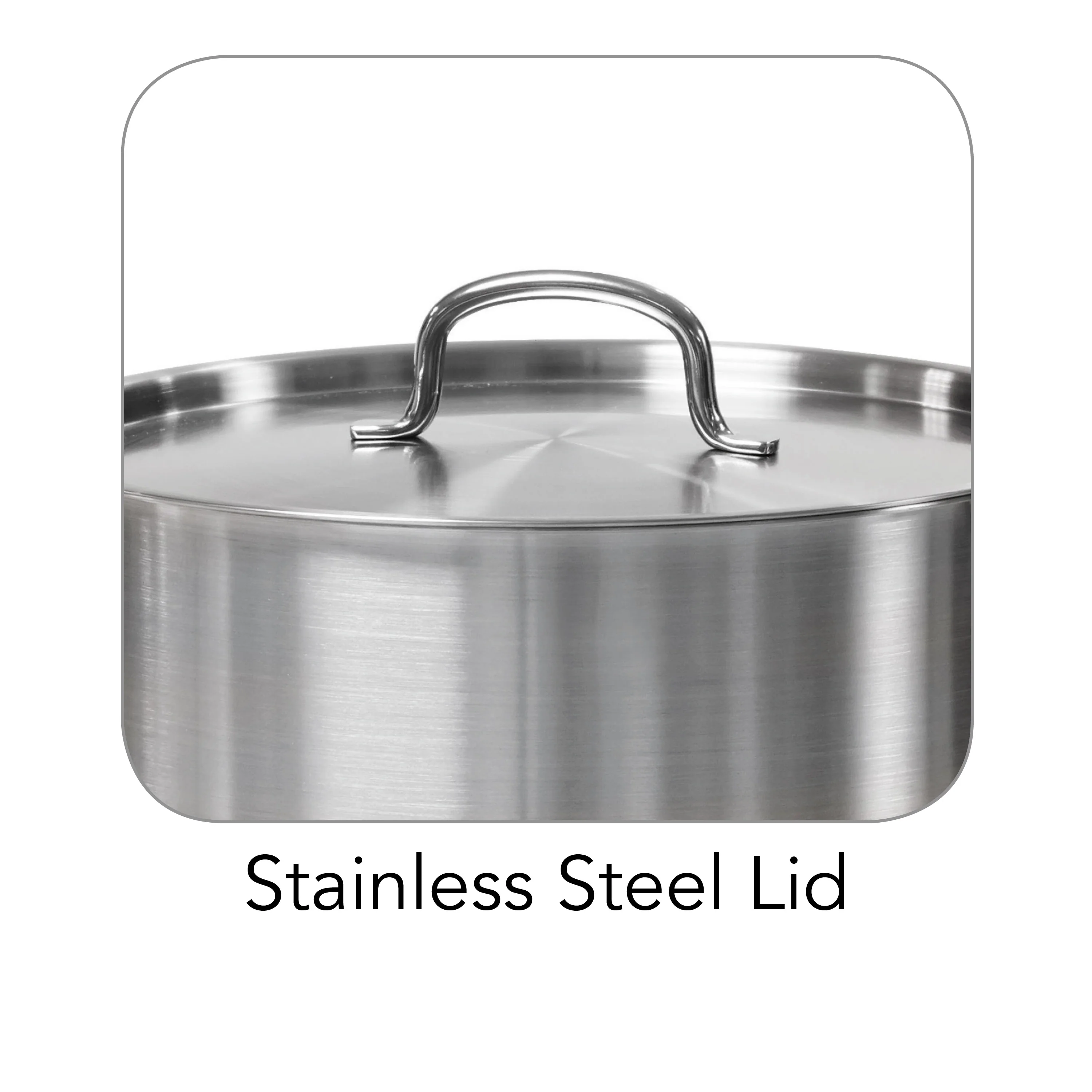 Pro Line Stainless Steel Covered Stock Pot - Image 5