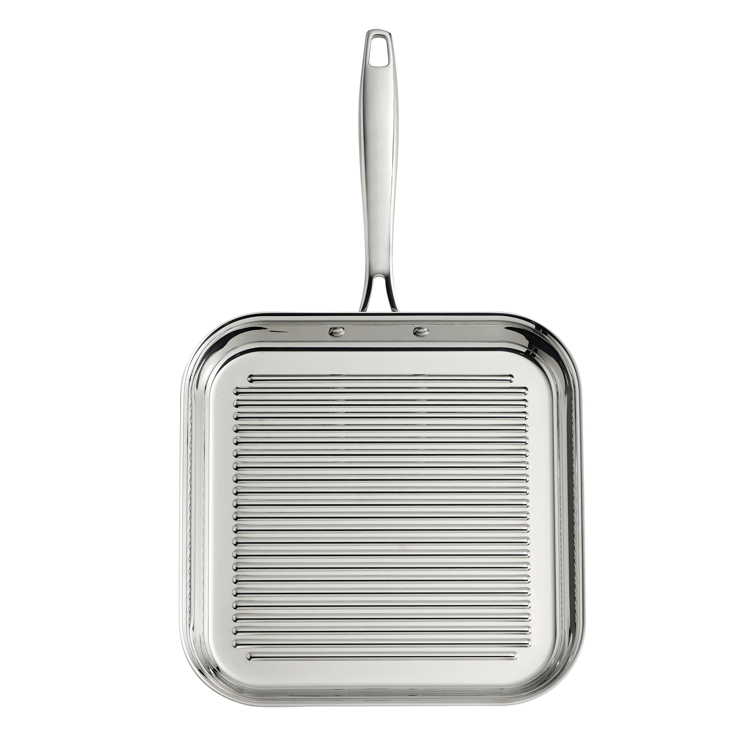 Signature 11 Inch Tri-Ply Clad Stainless Steel Square Grill Pan - Image 4