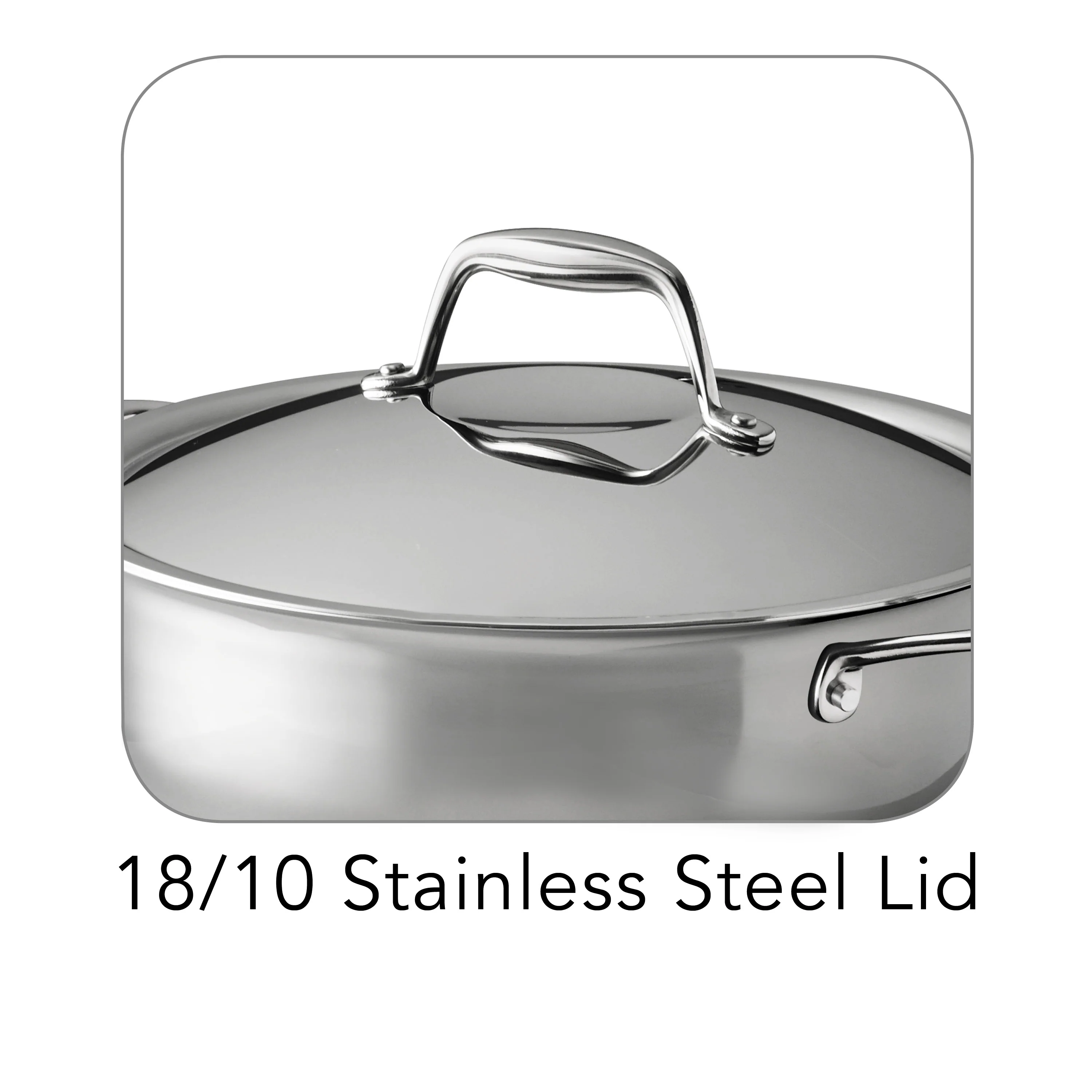 Signature 4 Quart Tri-Ply Clad Stainless Steel Covered Universal Pan - Image 6