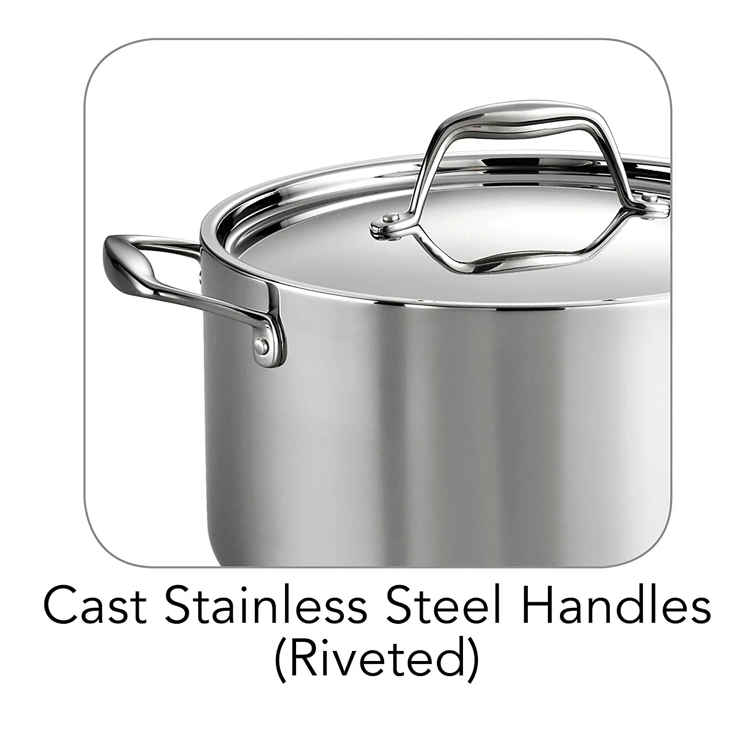 Signature 6 Quart Tri-Ply Clad Stainless Steel Covered Sauce Pot - Image 4