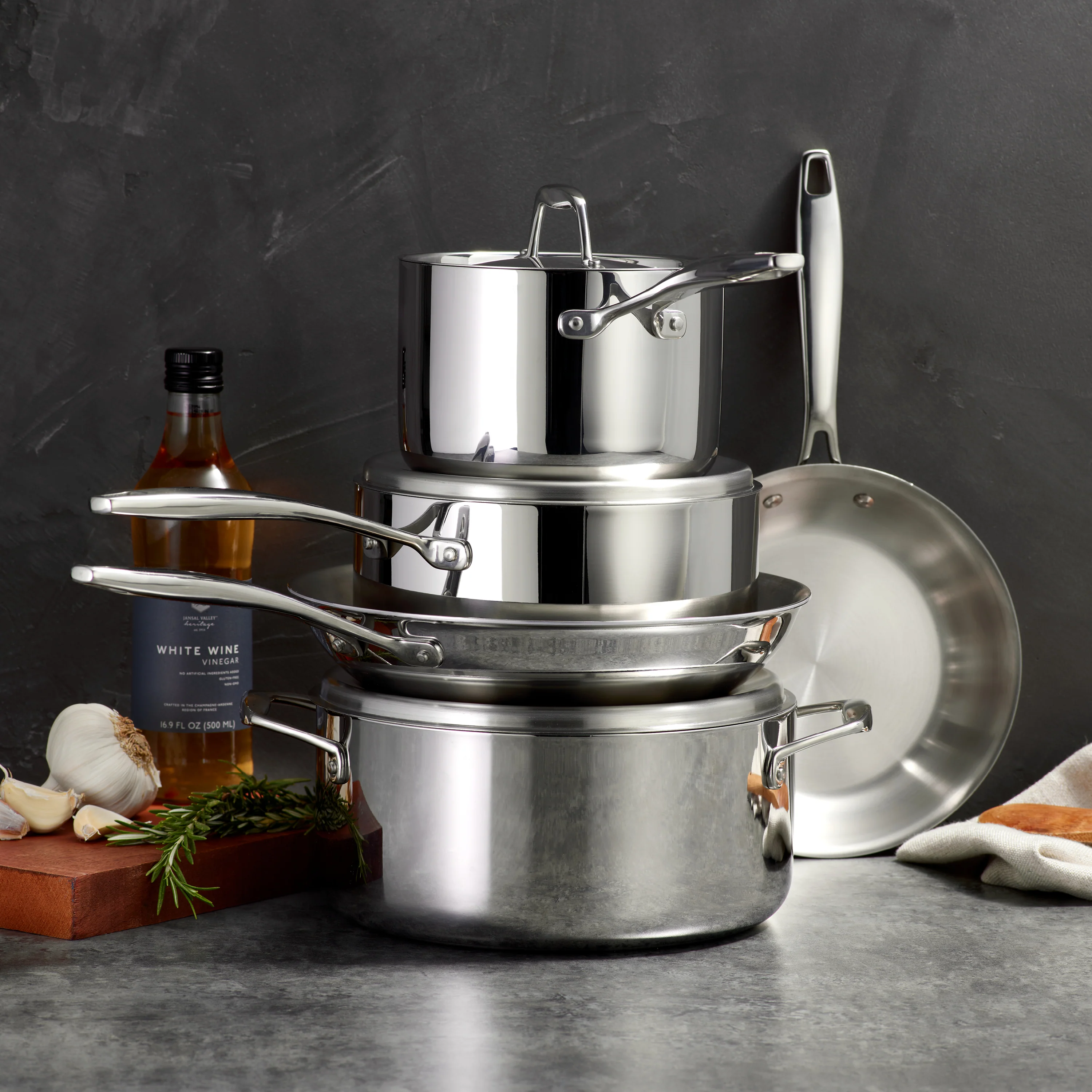 Signature Tri-Ply Clad Stainless Steel Cookware Set - Image 11