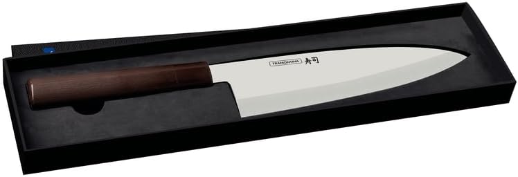 8" Deba Knife Sushi Silver Cutlery Stainless Steel with Black Nylon Handle - Image 3