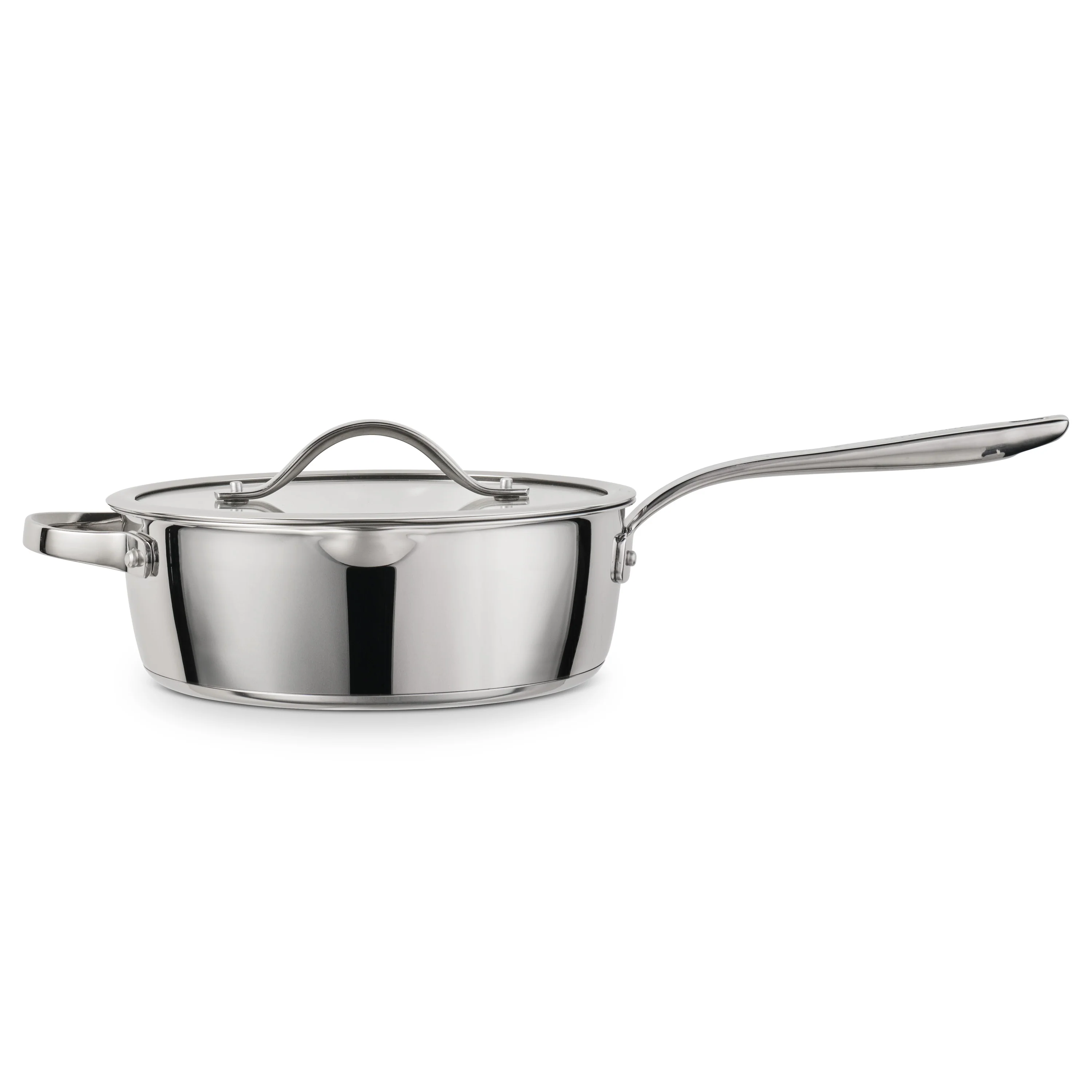Tempo 3.5 Quart Tri-Ply Base Stainless Steel Covered Deep Saute Pan - Image 10