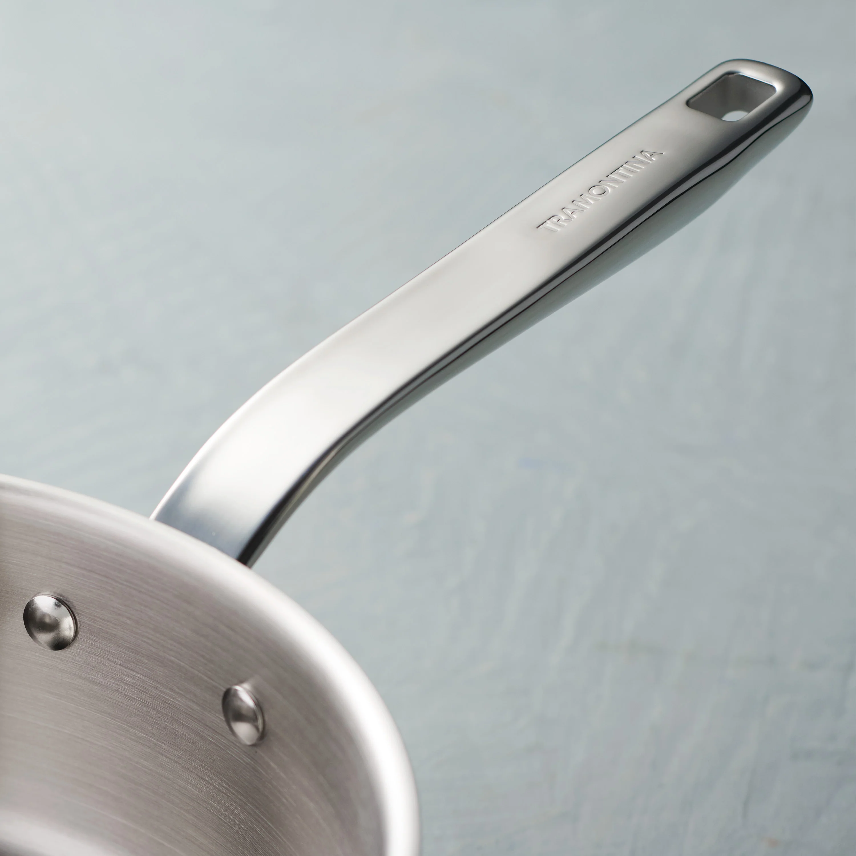 Tempo 3.5 Quart Tri-Ply Base Stainless Steel Covered Deep Saute Pan - Image 7
