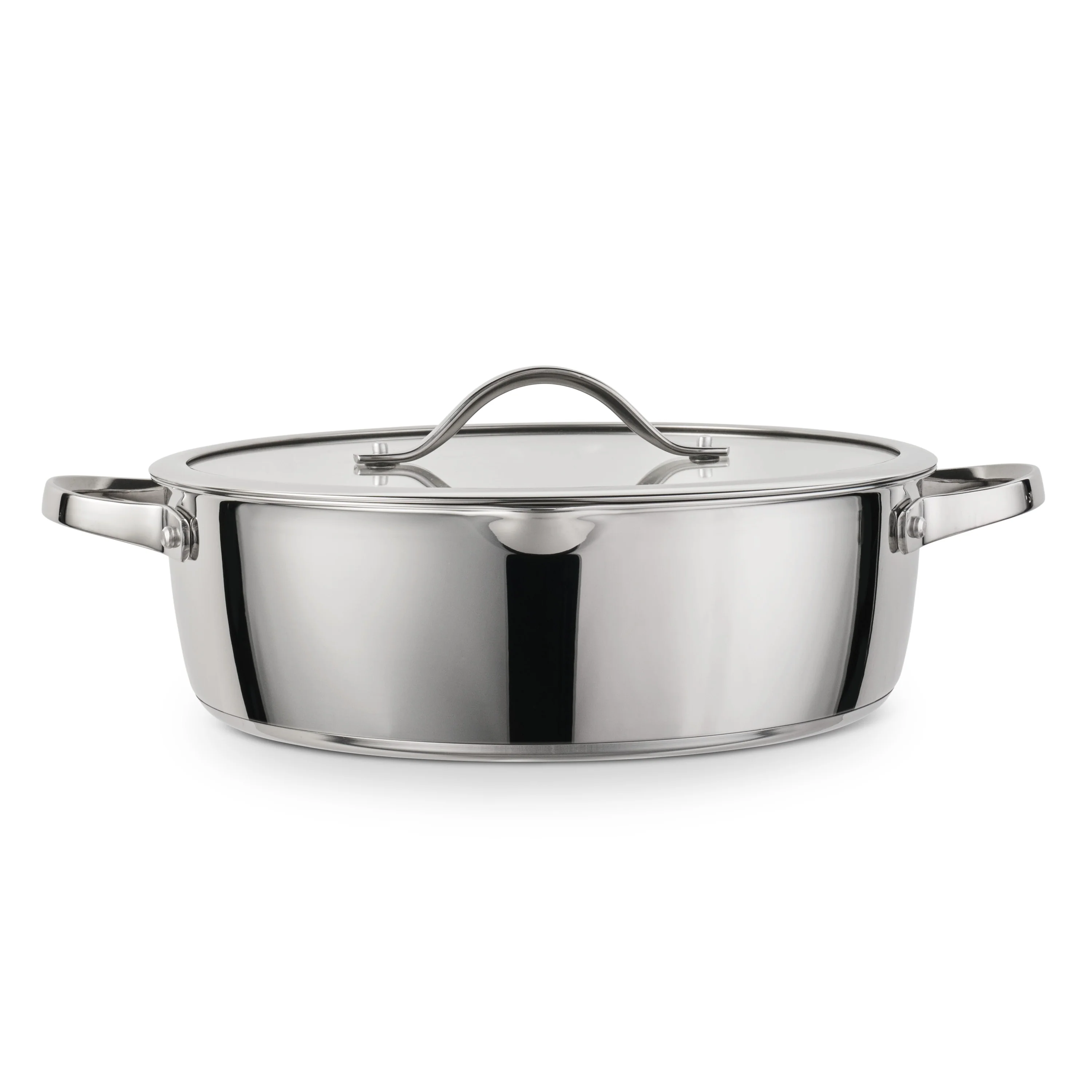 Tempo 6 Quart Tri-Ply Base Stainless Steel Covered Braiser - Image 9