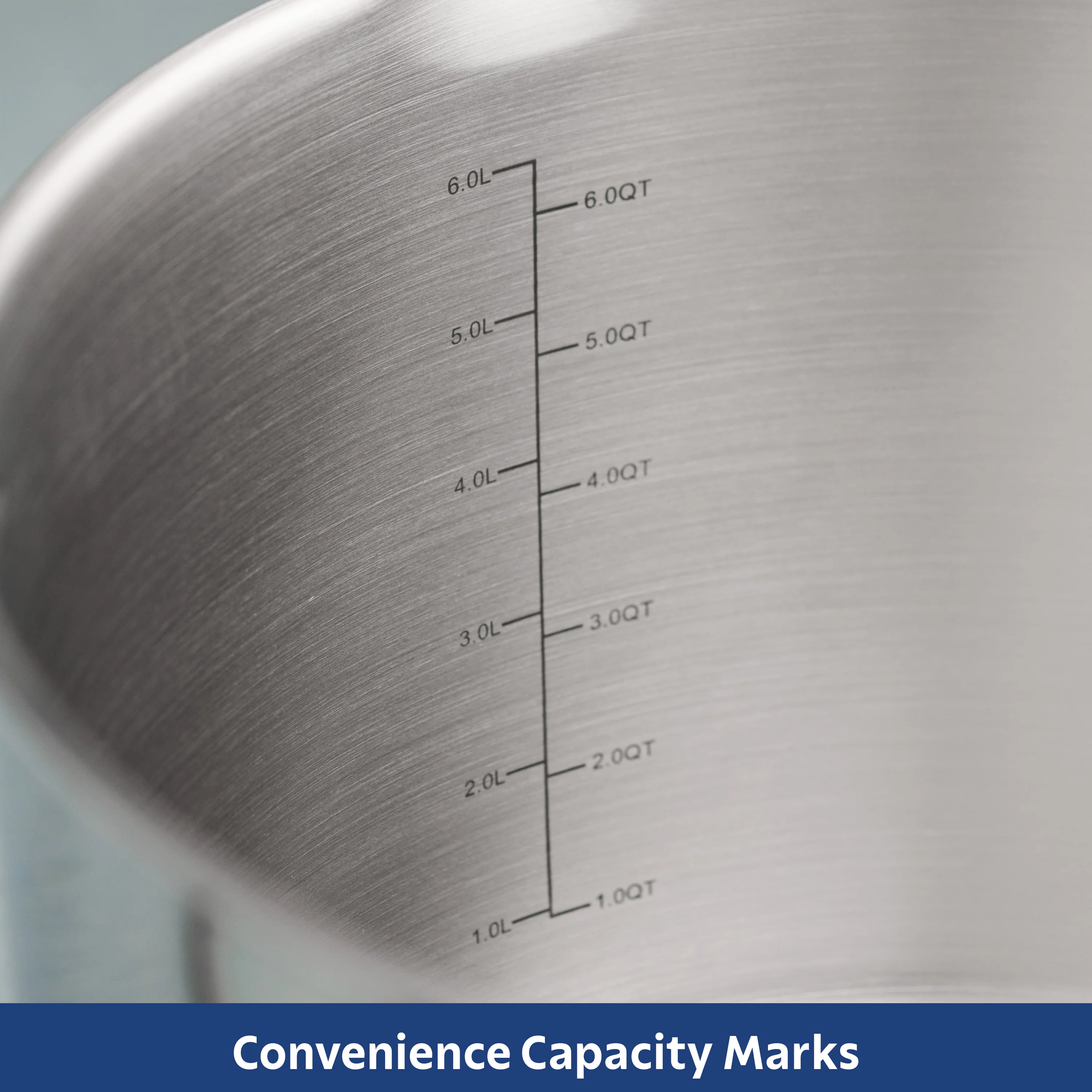 Tempo 8 Quart Tri-Ply Base Stainless Steel Covered Stock Pot - Image 5