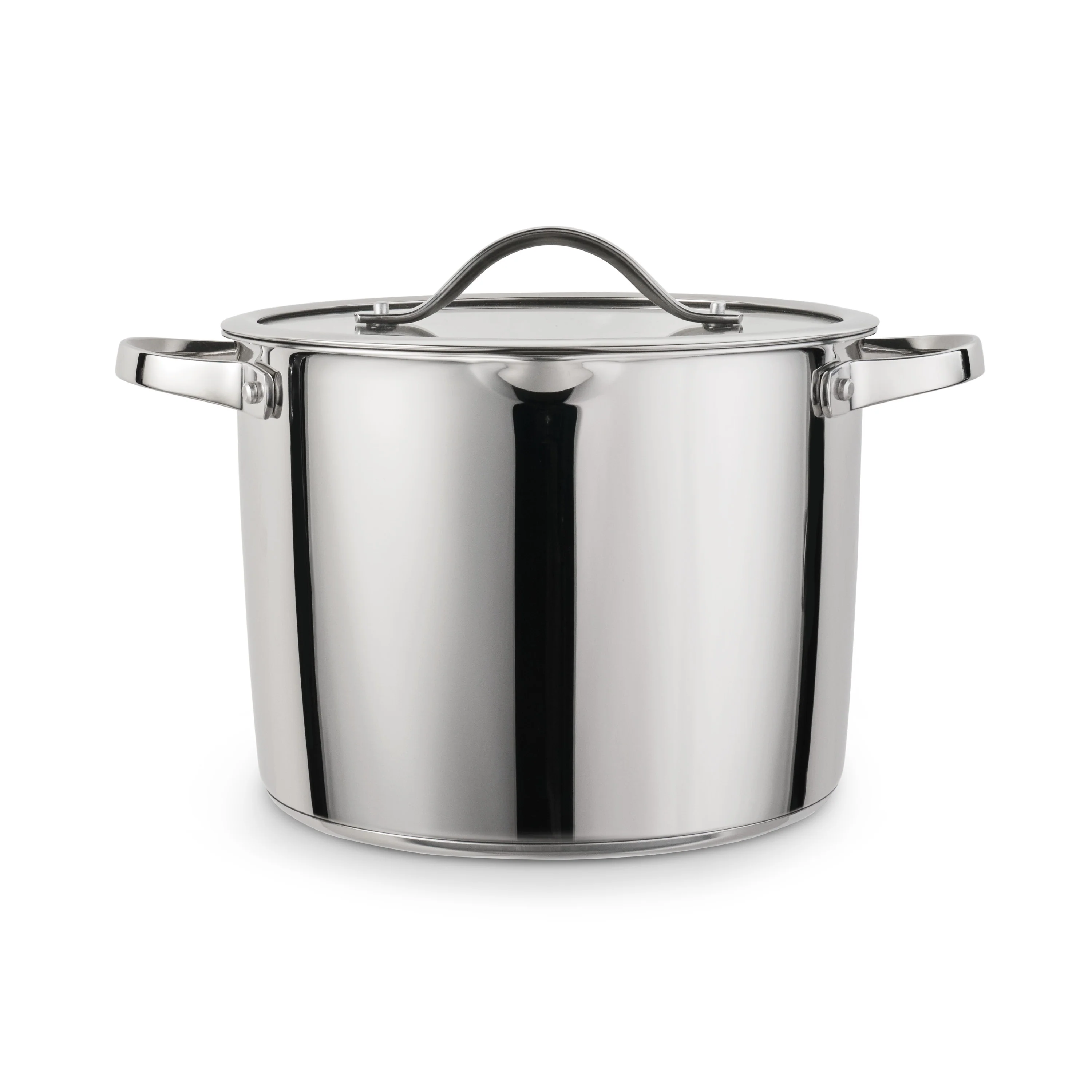 Tempo 8 Quart Tri-Ply Base Stainless Steel Covered Stock Pot - Image 9