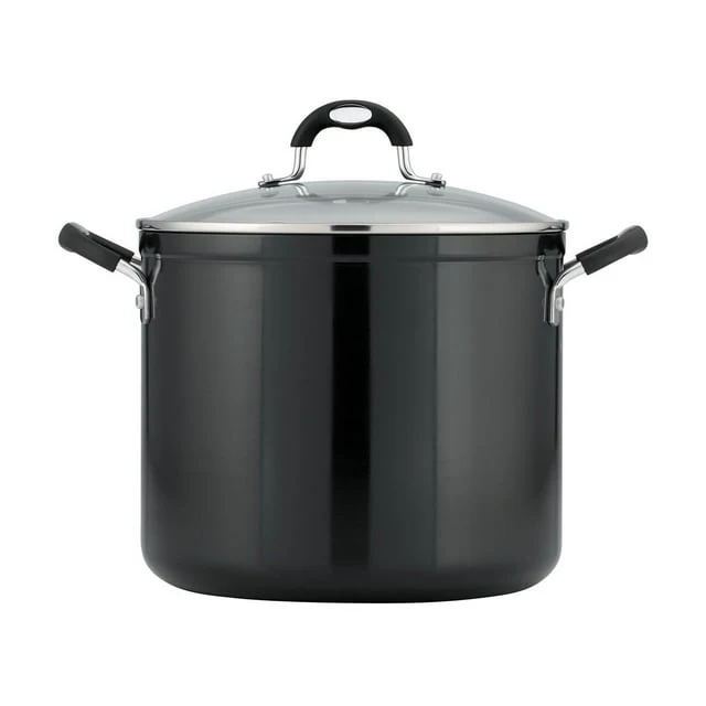 Tramontina Aluminum Nonstick Covered Stock Pot - Charcoal Gray - Image 4