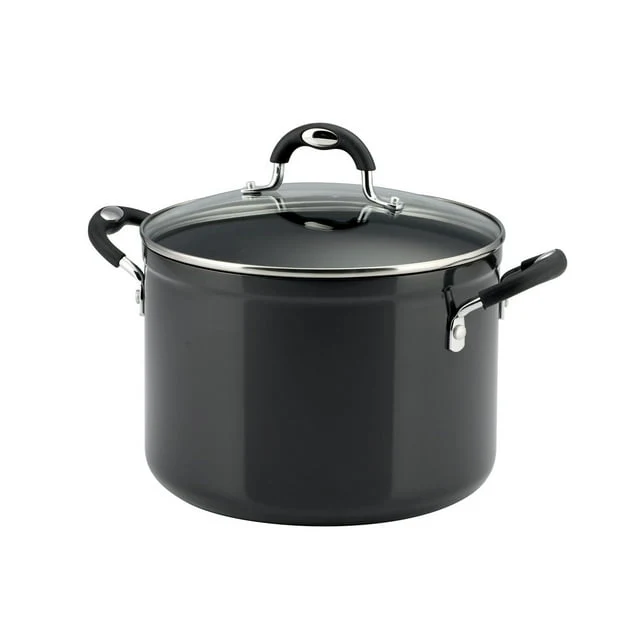 Tramontina Aluminum Nonstick Covered Stock Pot - Charcoal Gray - Image 6