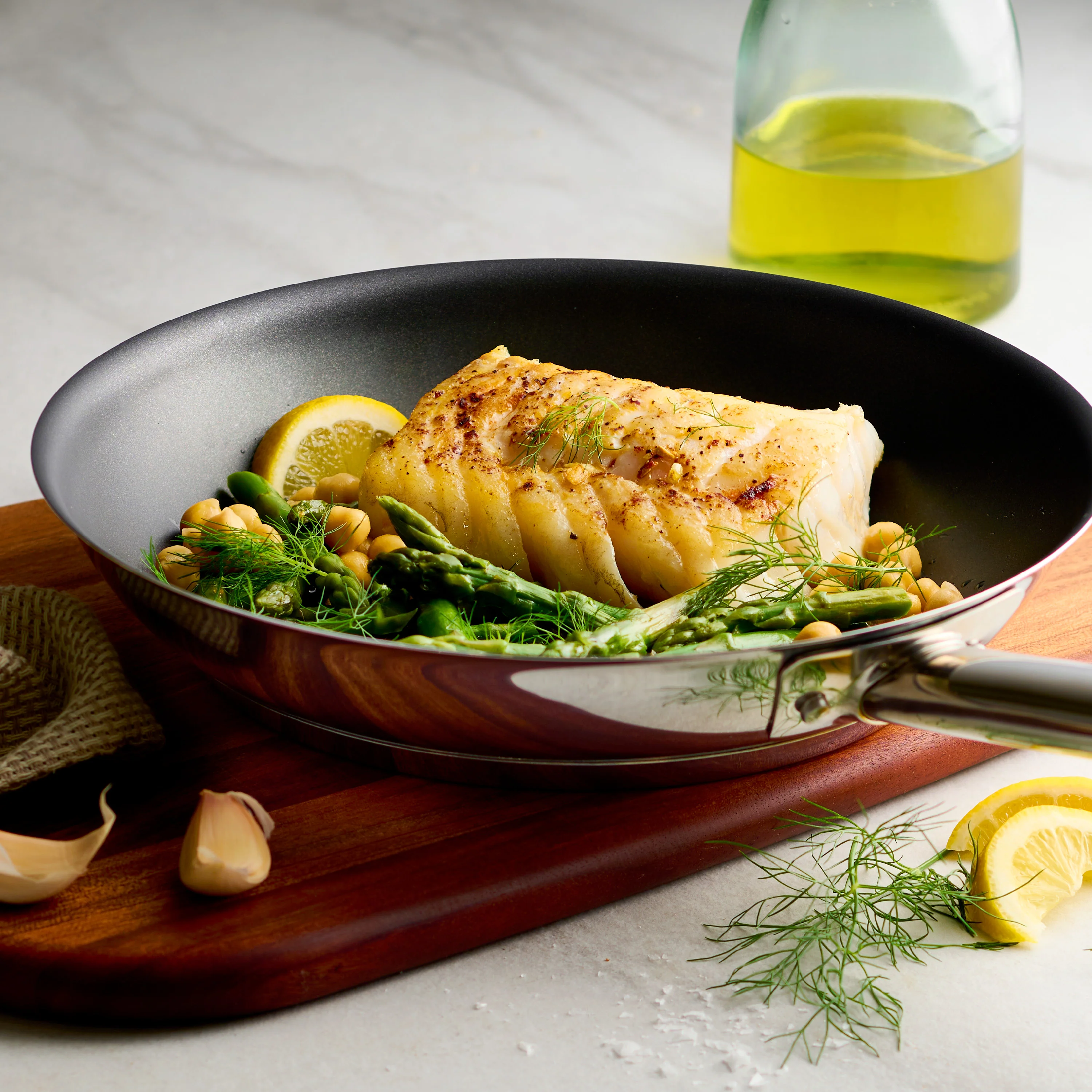 Tri-Ply Base Stainless Steel Fry Pan with Nonstick Interior - Image 8