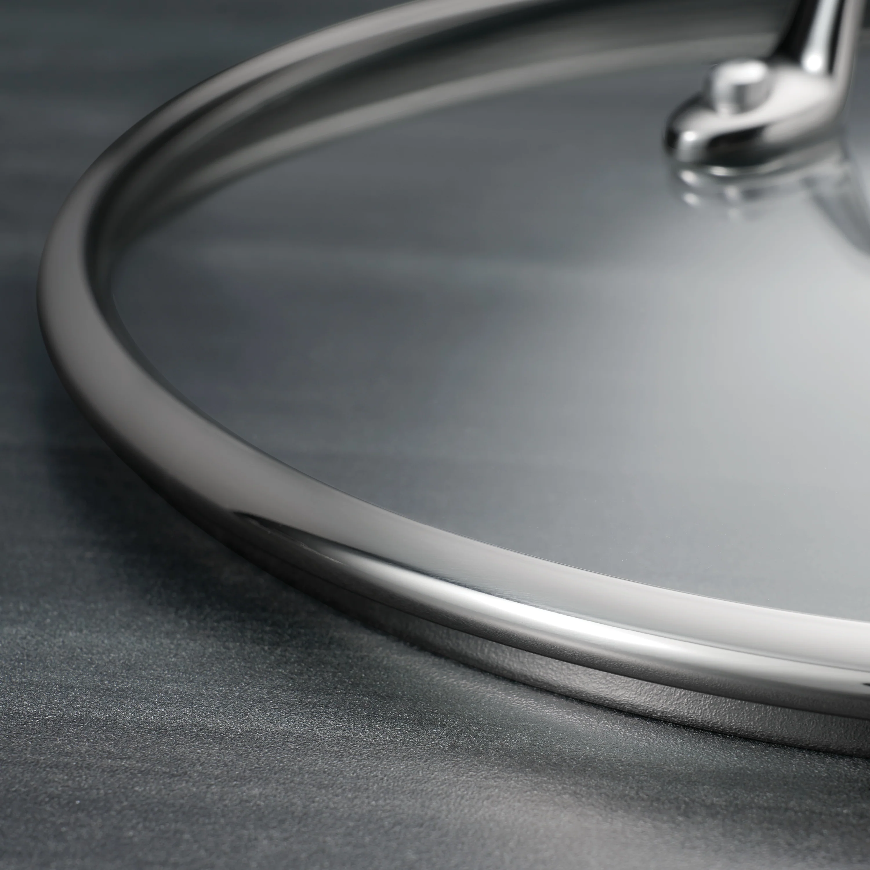 Tri-Ply Clad 5 Quart Stainless Steel Covered Dutch Oven - Glass Lid - Image 4