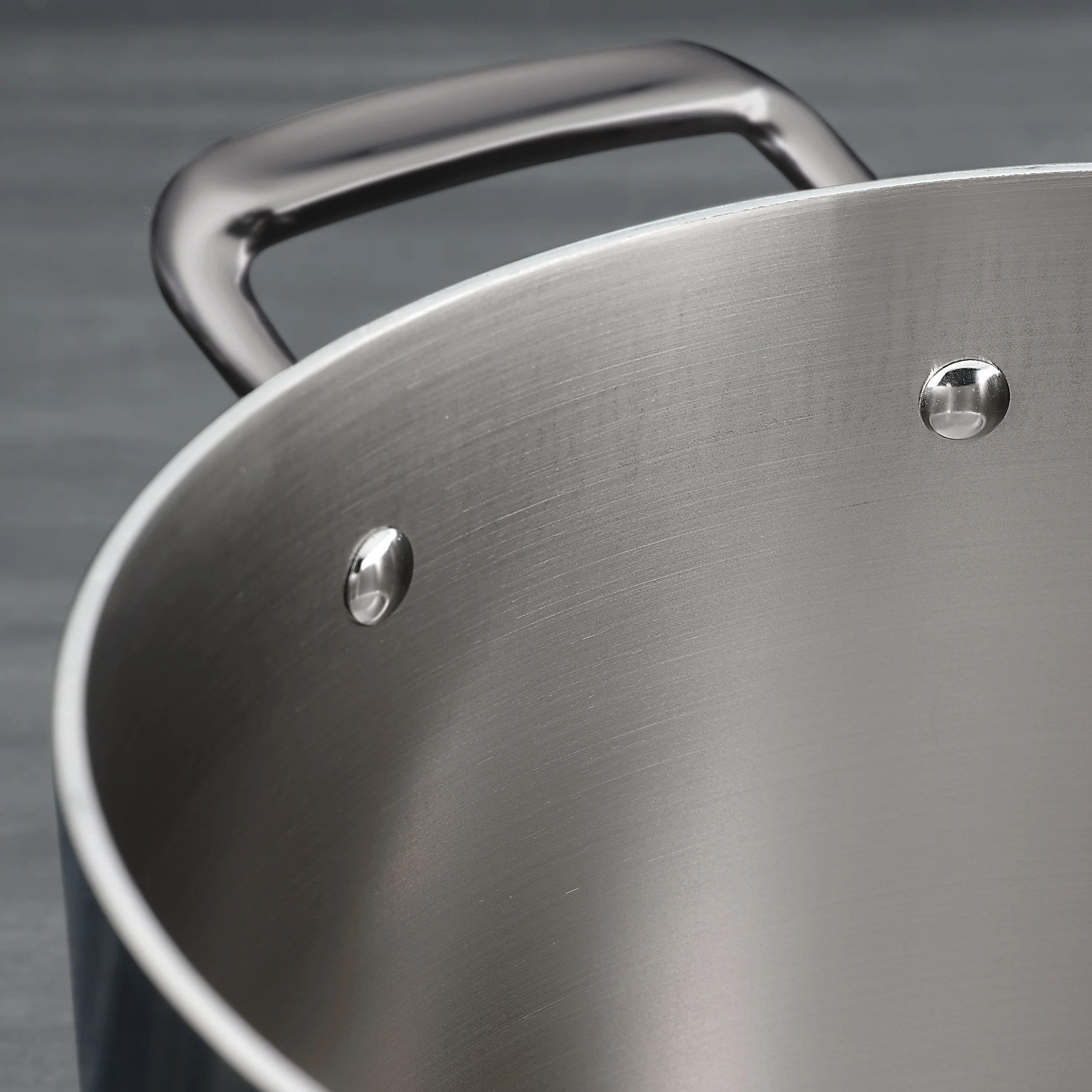 Tri-Ply Clad 8 Quart Stainless Steel Covered Stock Pot - Glass Lid - Image 7