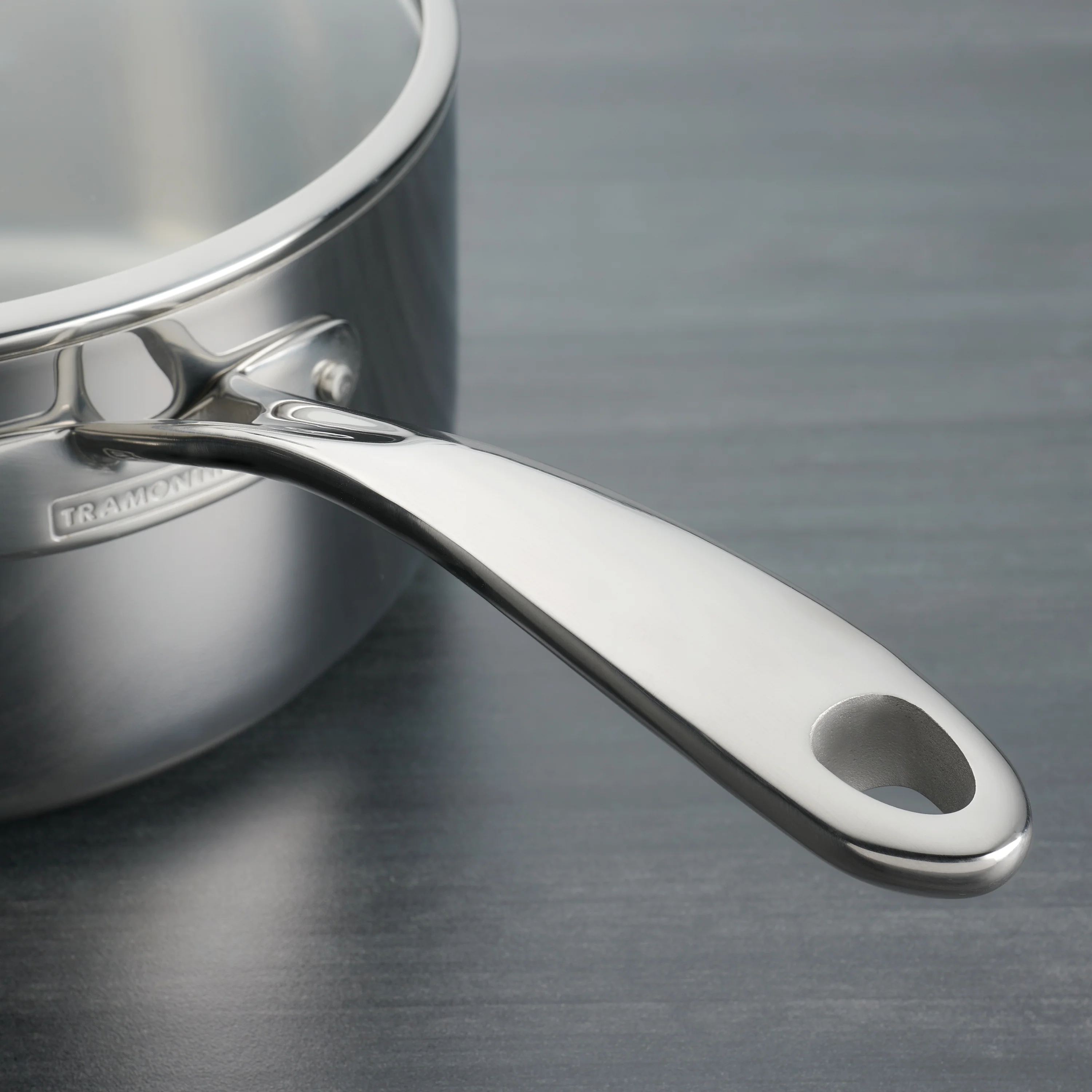 Tri-Ply Clad Covered Stainless Steel Covered Sauce Pan - Glass Lid - Image 5