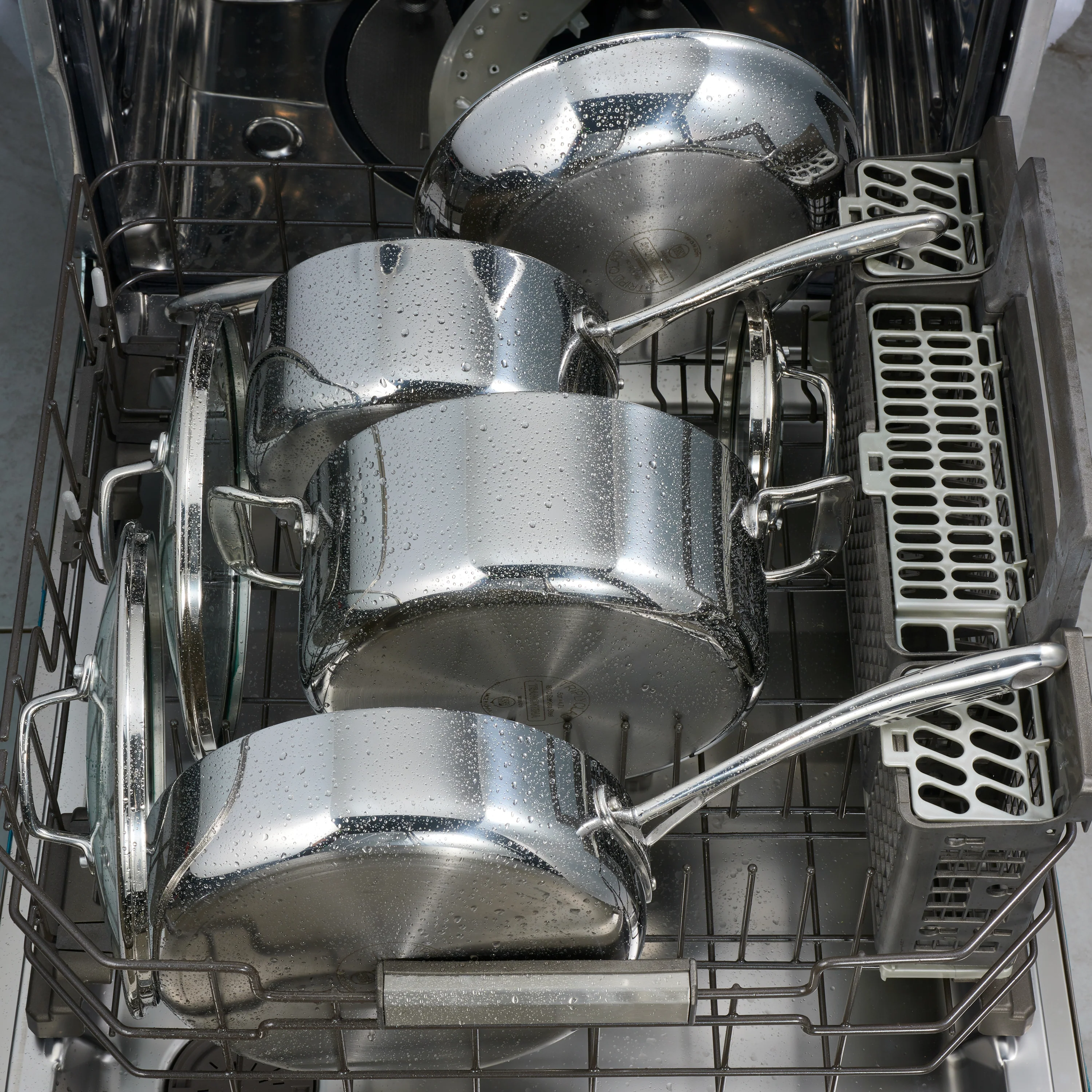 Tri-Ply Clad Stainless Steel Cookware Set with Glass Lids - Image 9