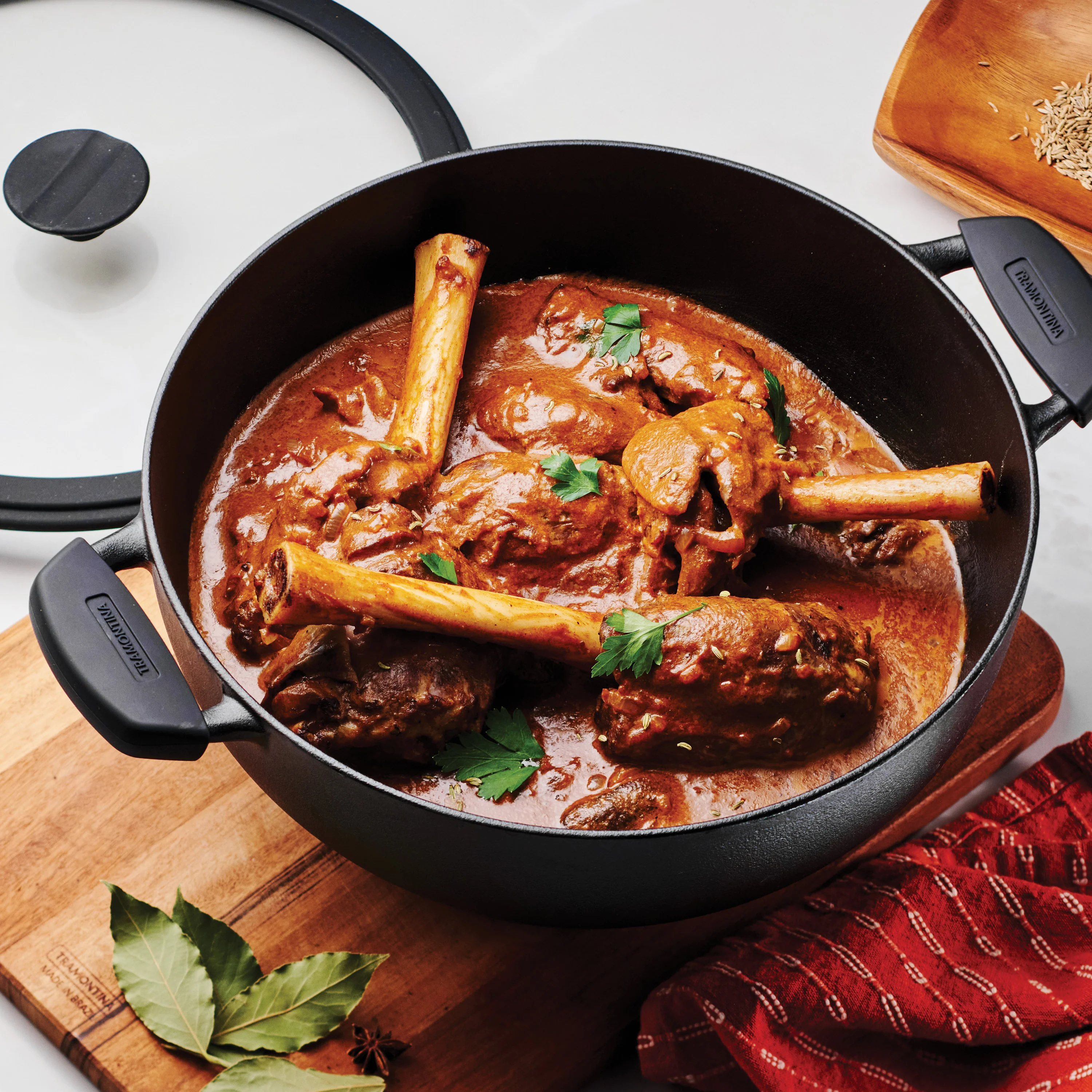 Utsava Pre-Seasoned Cast Iron Kadai with Lid - Image 12
